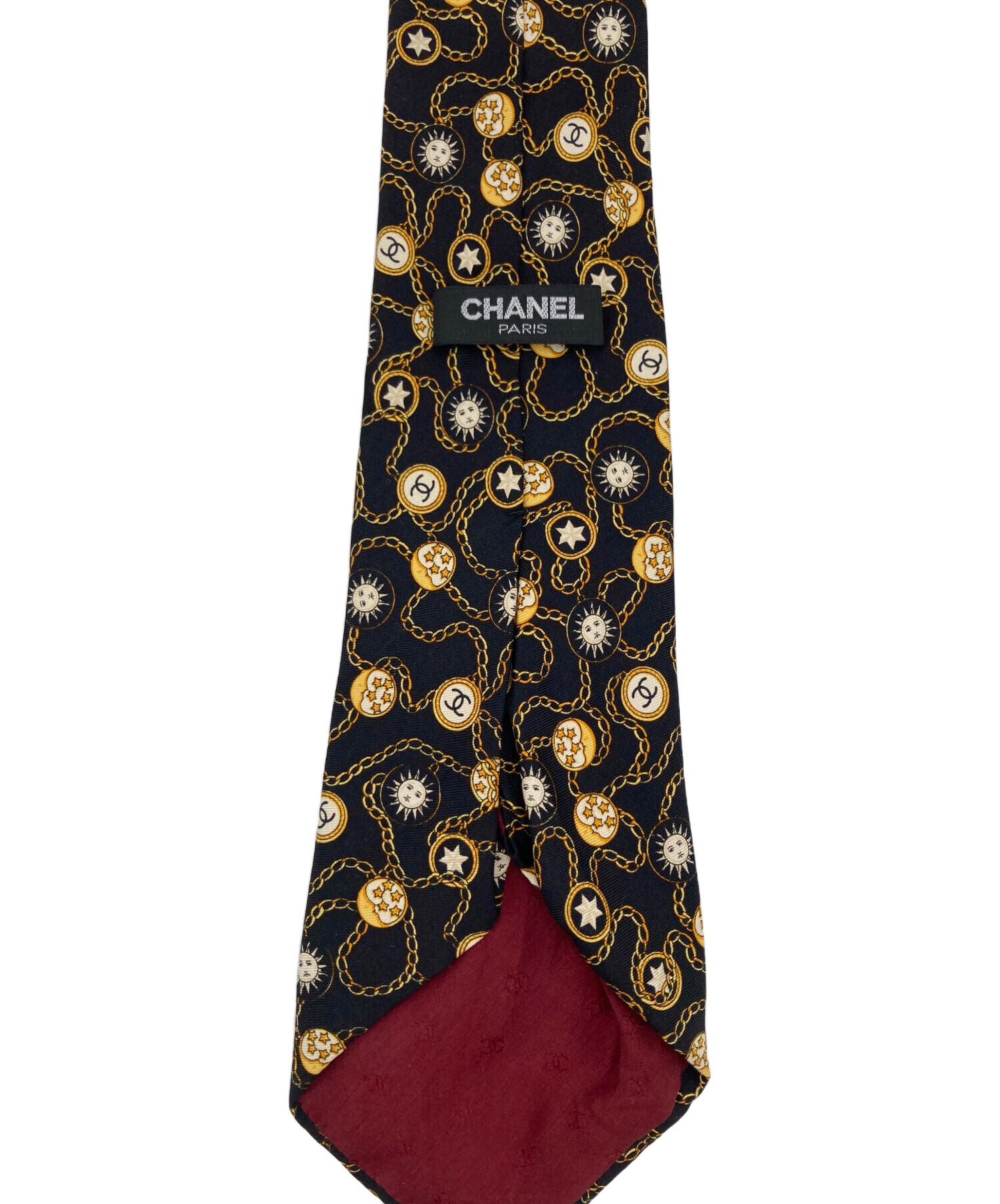 中古・古着通販】CHANEL (シャネル) 総柄ネクタイ ブラック サイズ