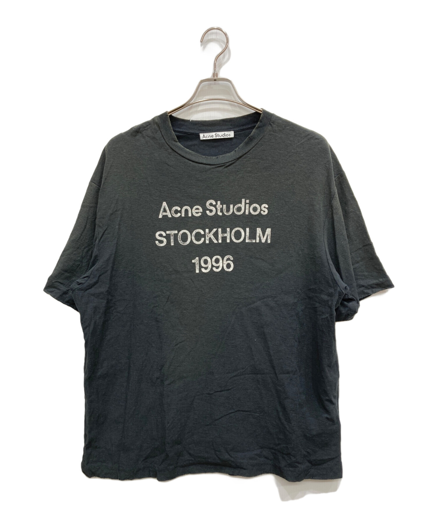 Acne Studios アクネストゥディオズ Tシャツ・カットソー S 黒 【古着】【中古】【送料無料】 中古・古着通販】Acne studios (アクネ ストゥディオズ) LOGO T-SHIRT