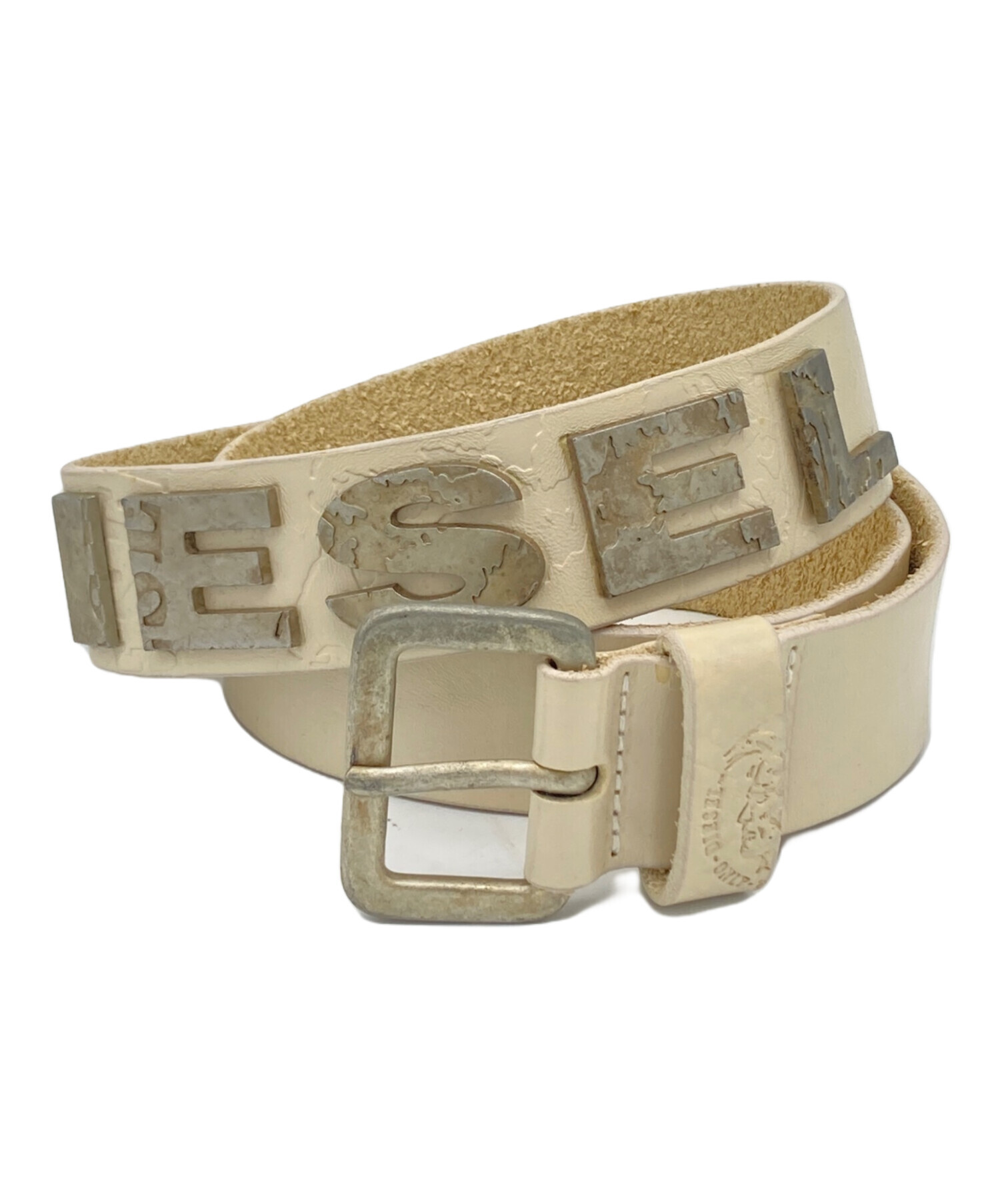 中古・古着通販】DIESEL (ディーゼル) レザーベルト アイボリー