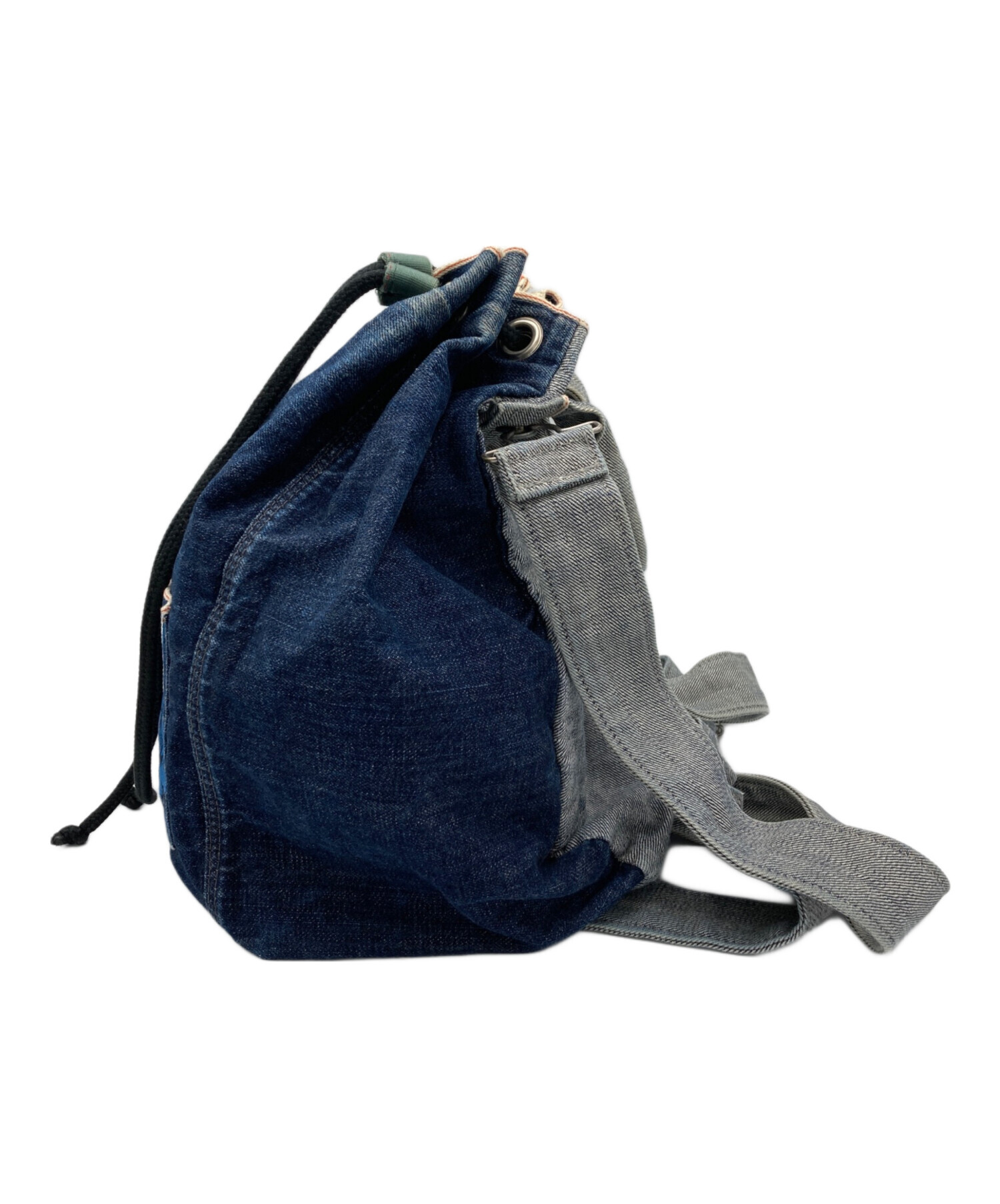 中古・古着通販】EVISU (エヴィス) 巾着型デニムリュック インディゴ 中古・古着通販】EVISU (エヴィス) 巾着型デニムリュック インディゴ