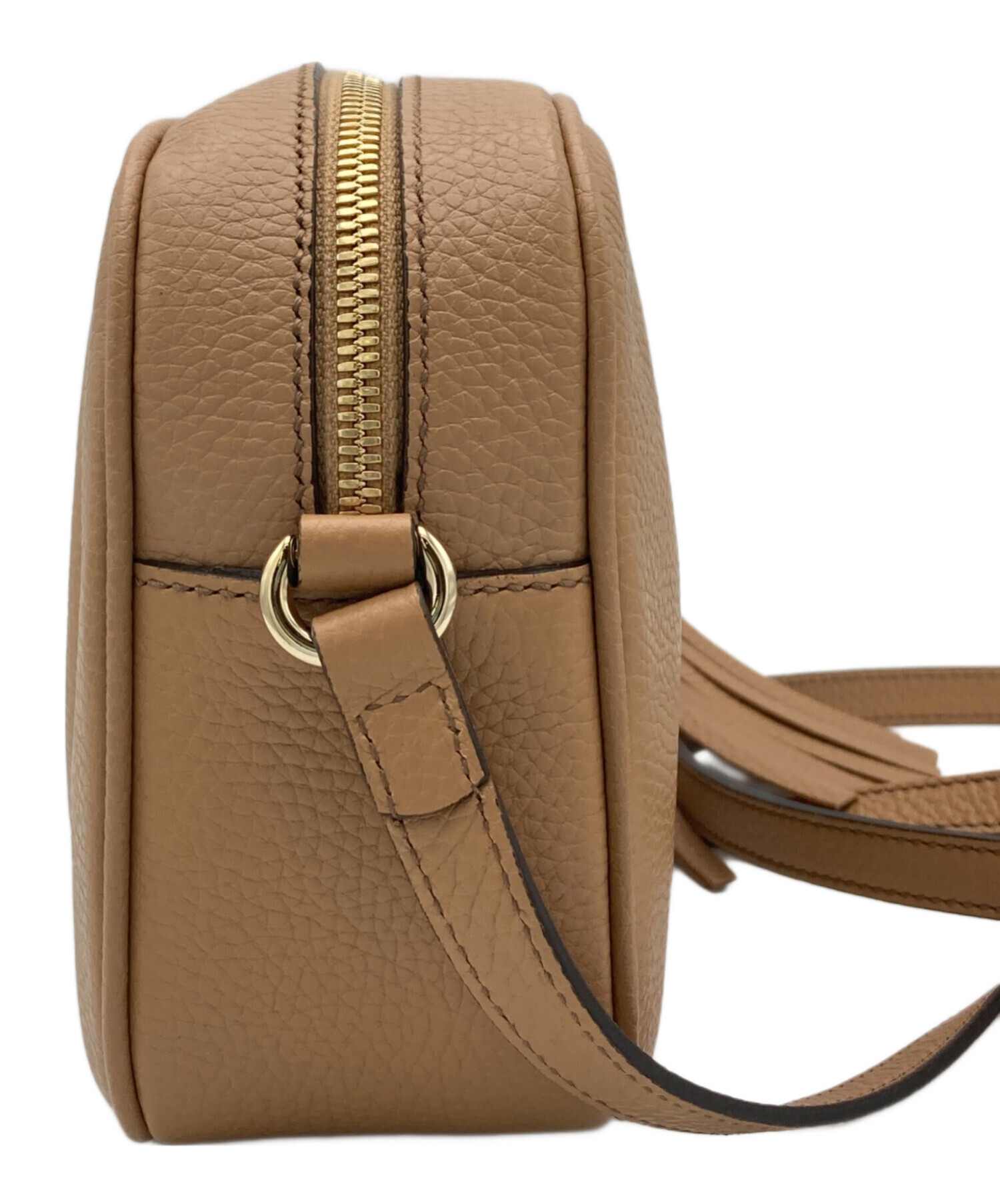 GUCCI グッチ ソーホー ディスコ ショルダーバッグ ベージュ レディース 中古・古着通販】GUCCI (グッチ) ソーホー ディスコショルダーバッグ