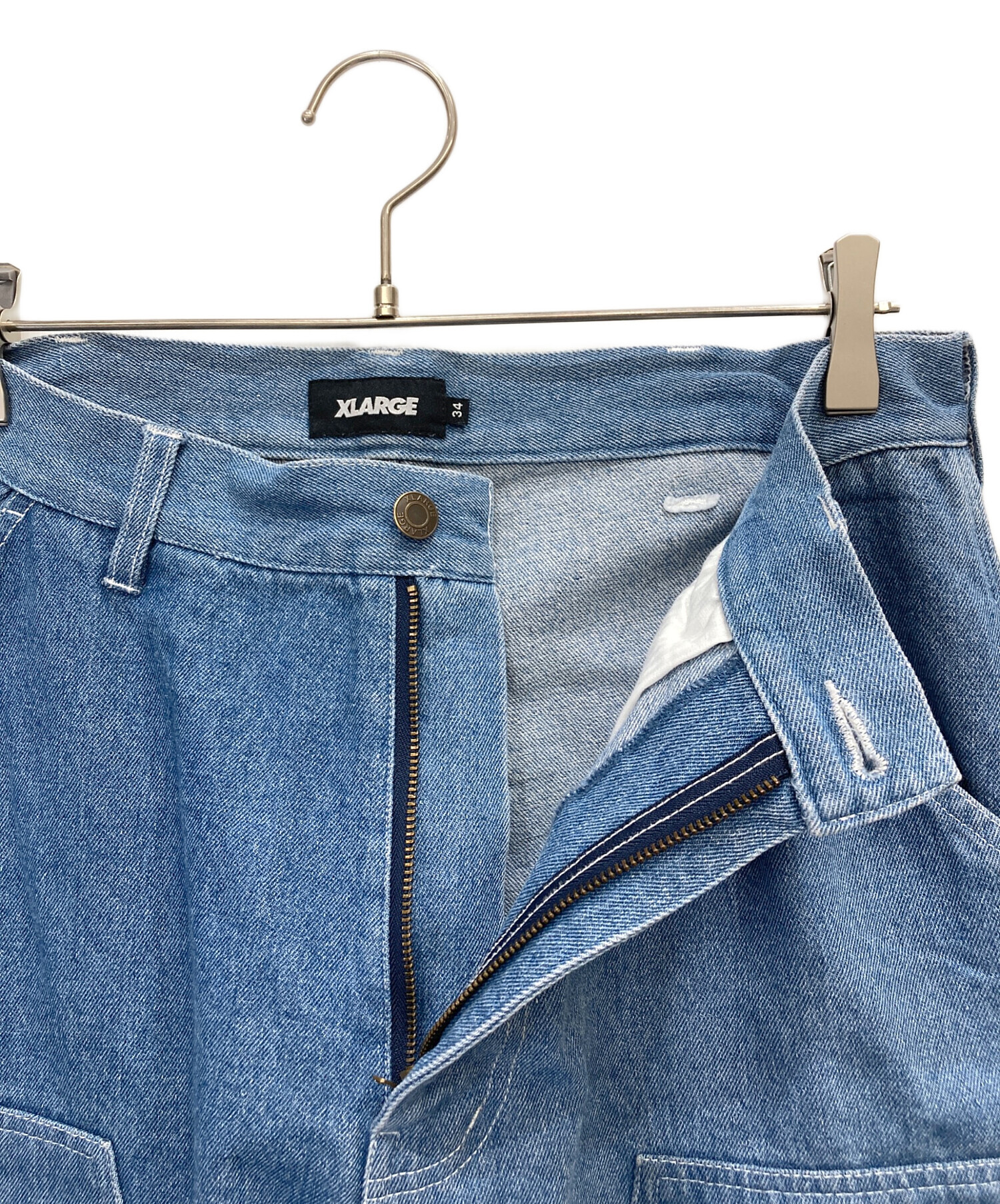 中古・古着通販】X-LARGE (エクストララージ) ダブルニー デニムパンツ