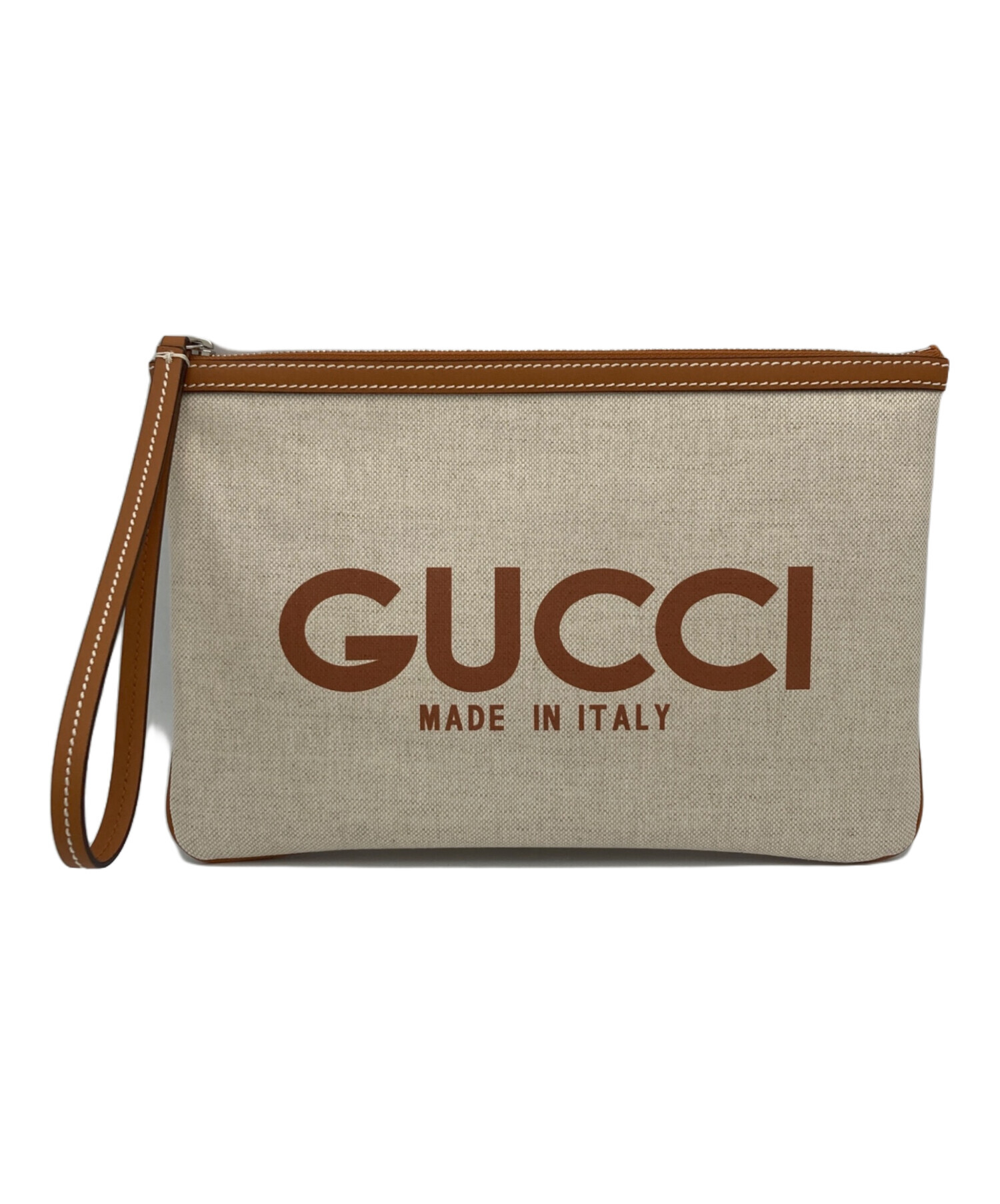 中古・古着通販】GUCCI (グッチ) クラッチバッグ ベージュ｜ブランド