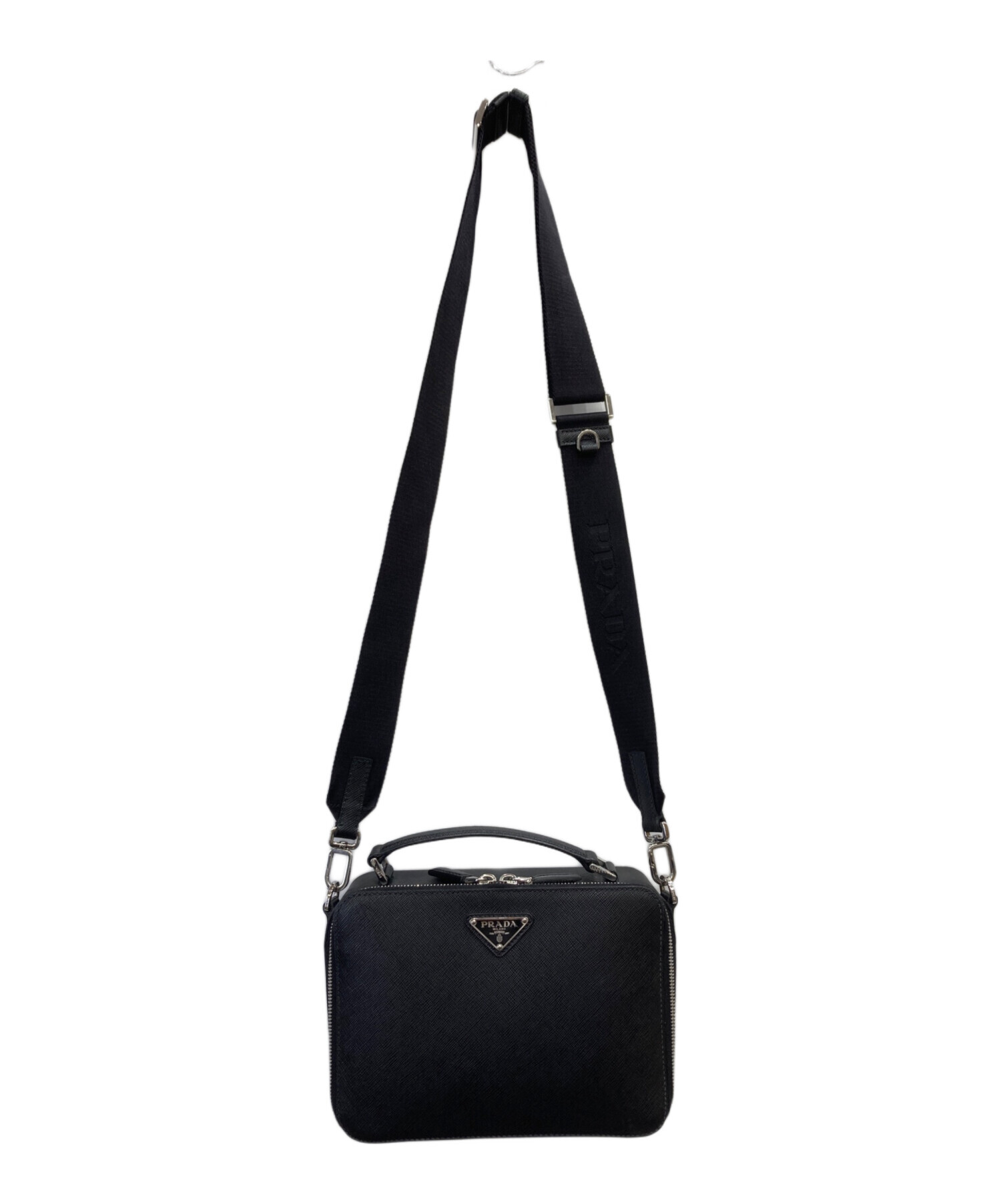 プラダ PRADA ブリック サフィアーノ レザー バッグ 2WAYバッグ ハンドバッグ ショルダーバッグ オレンジ 2VH069 中古 新入荷 OB2748 PRADA（プラダ） ブリック サフィアーノ レザー バッグ 2WAYバッグ