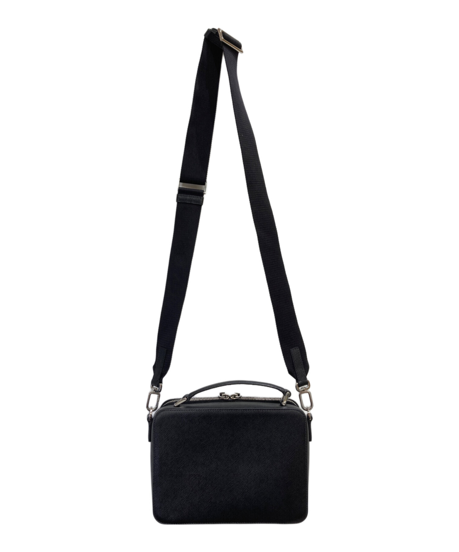 近年 プラダ ビジネスバッグ サフィアーノレザー 三角タグ VA0662 肩掛け 中古・古着通販】PRADA (プラダ) ブリック サフィアーノレザーバッグ