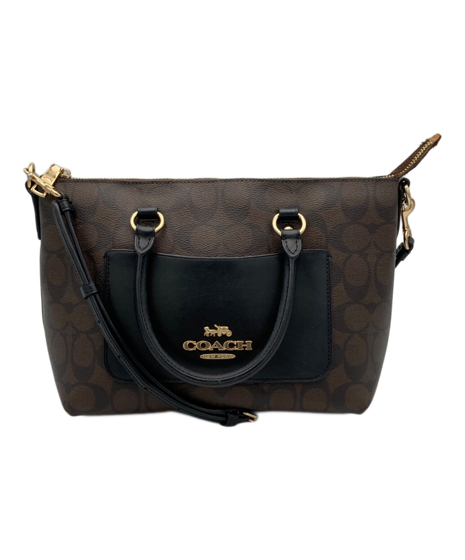 COACH 2WAY レザーバッグ　ブラウン USA製 COACH オールドコーチ 2way レザー バッグ