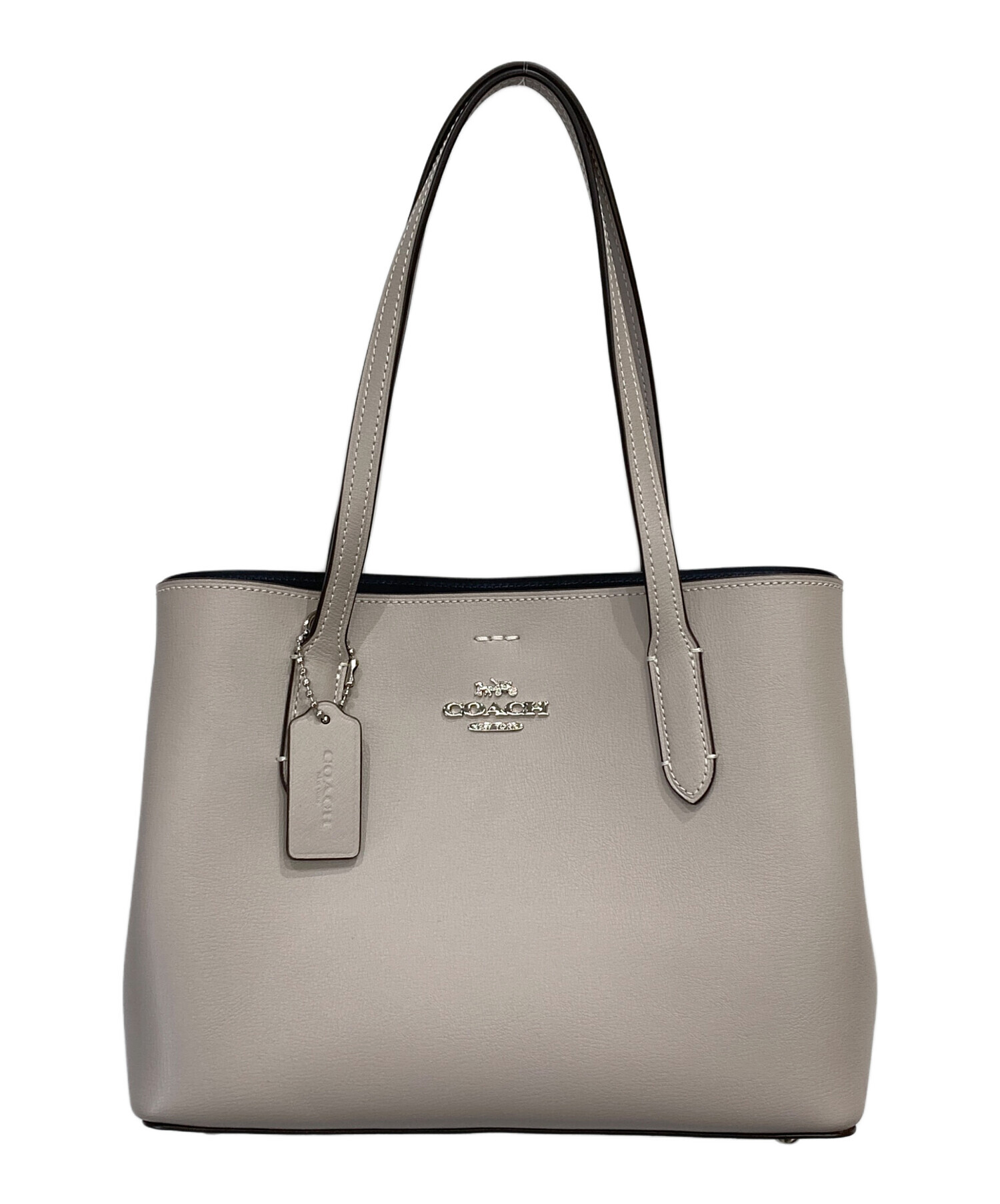 COACH コーチ トートバッグ　シルバー 中古・古着通販】COACH (コーチ) ミニアベニュー キャリーオール