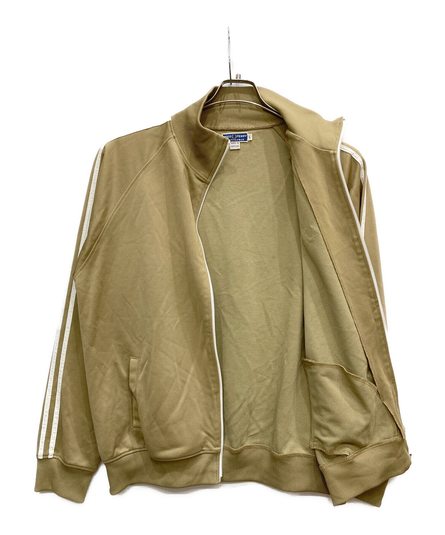 【美品】FRED PERRY トラックジャケット ベージュ XL 中古・古着通販】FRED PERRY (フレッドペリー) ジャケット ベージュ