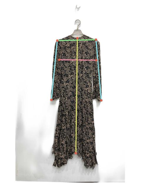 ISABEL MARANT ETOILE フローラル フリル刺繍 ワンピース レースミディ丈ワンピース｜ISABEL MARANT ETOILE（イザベルマラン