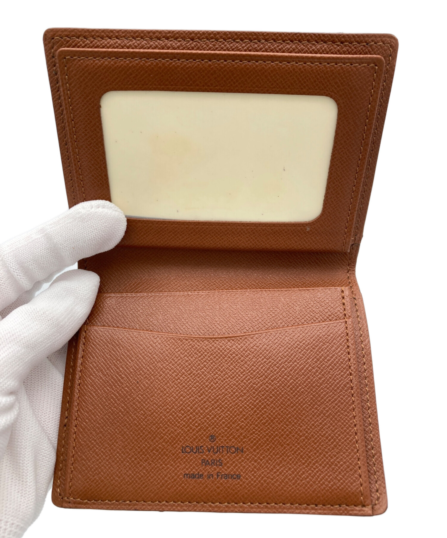 ヴィトンブラウンレザー パスケース 中古・古着通販】LOUIS VUITTON (ルイ ヴィトン) パスケース ブラウン