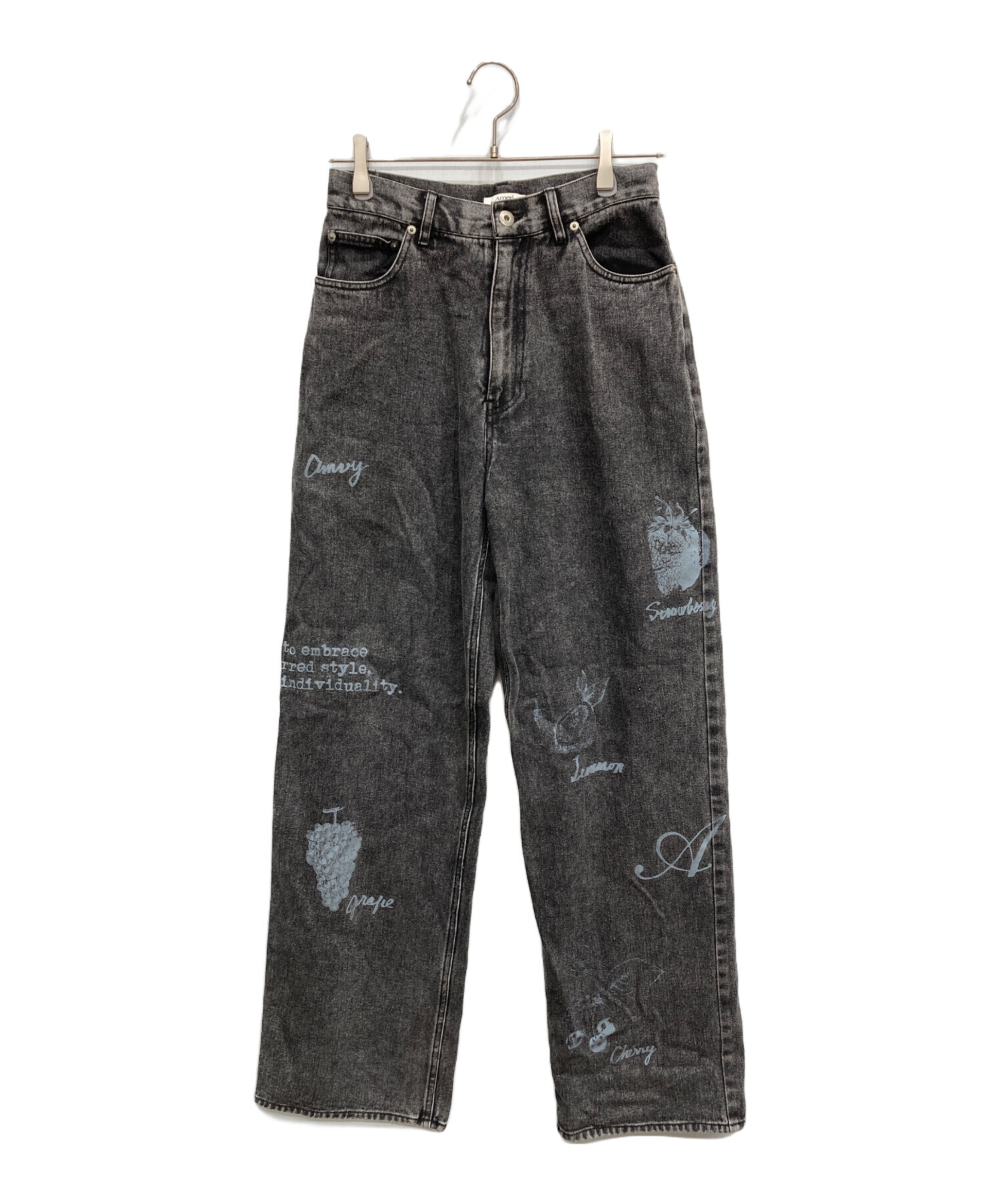 ★新品★ Ameri MOTIF PAINT DENIM 26 中古・古着通販】AMERI (アメリ) PAINT MOTIF PRINT DENIM PANTS