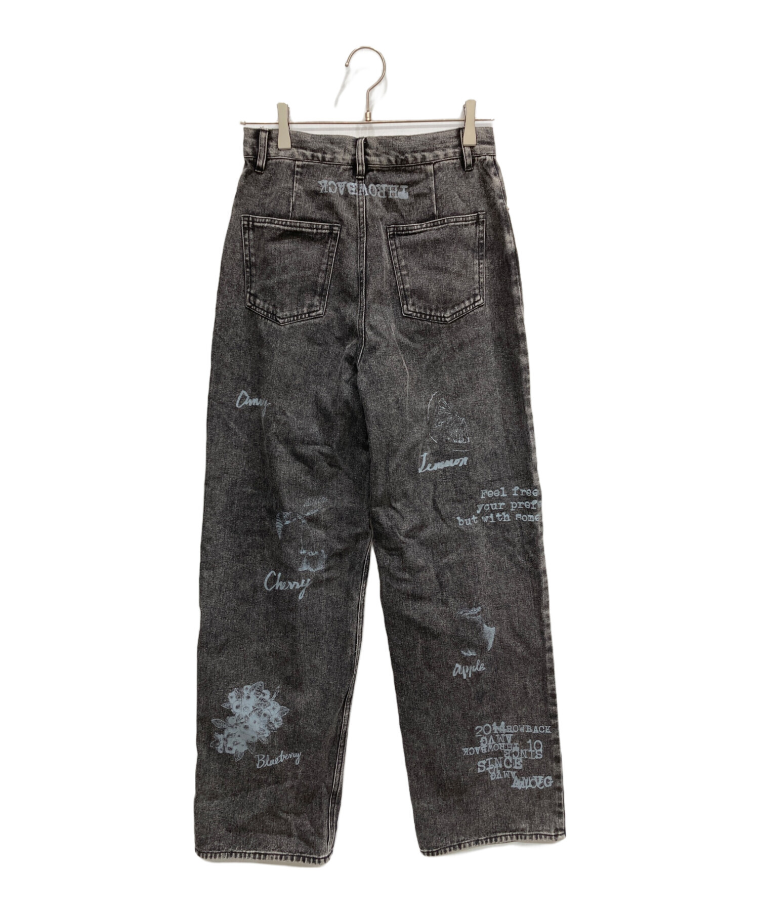 中古・古着通販】AMERI (アメリ) PAINT MOTIF PRINT DENIM PANTS