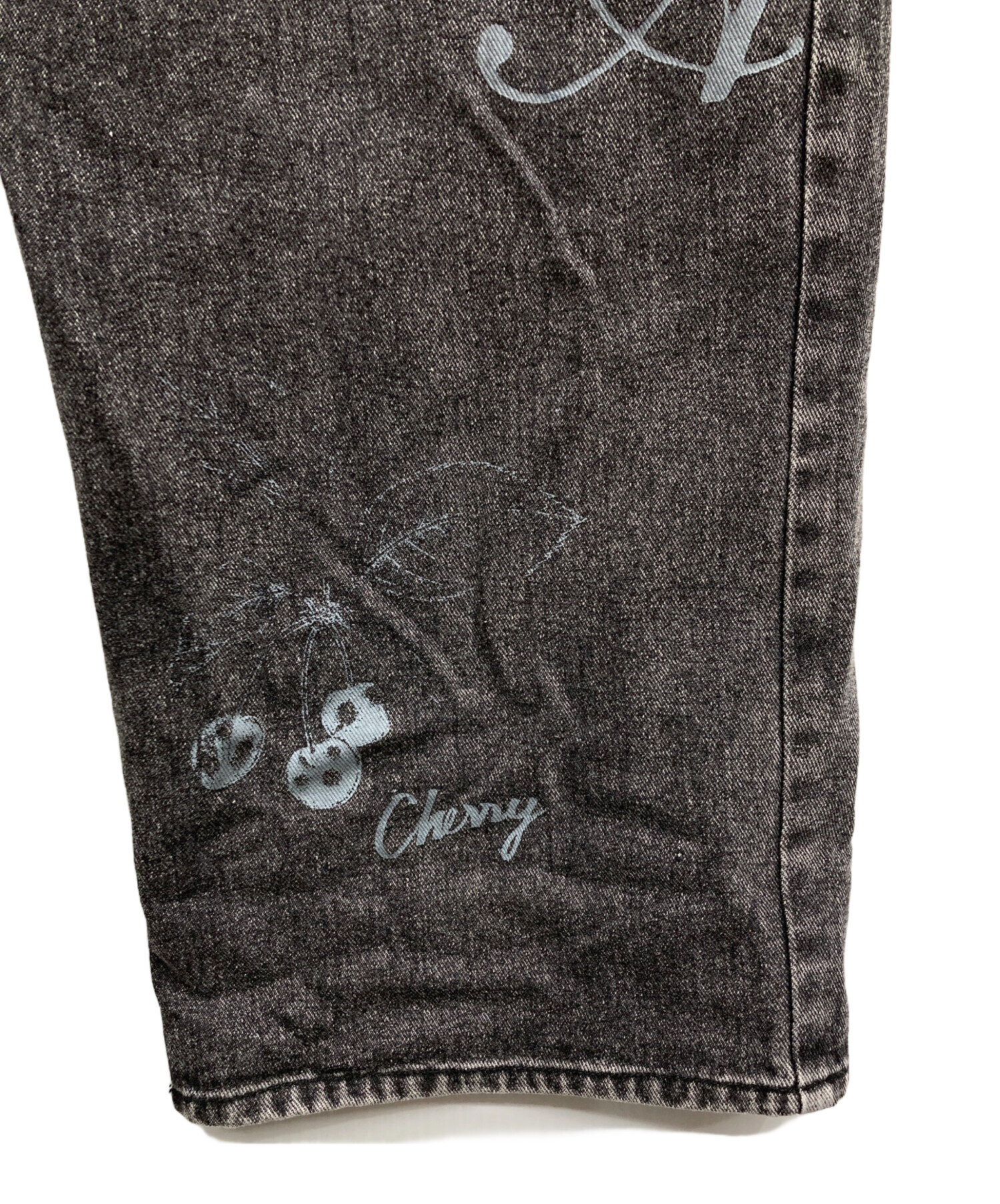 中古・古着通販】AMERI (アメリ) PAINT MOTIF PRINT DENIM PANTS