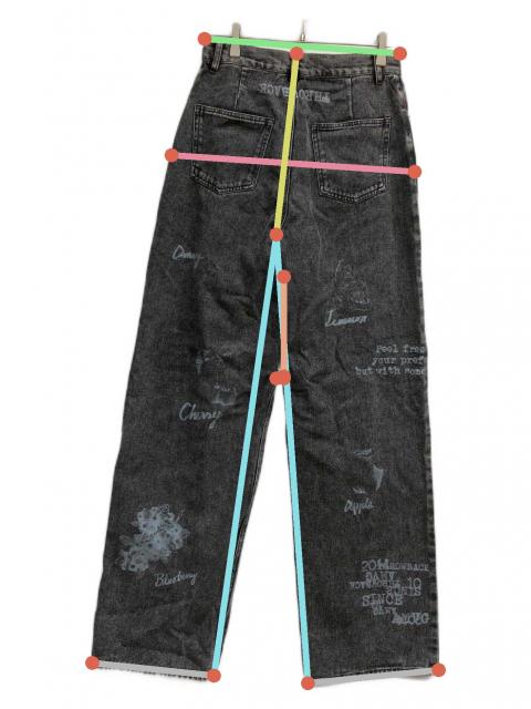中古・古着通販】AMERI (アメリ) PAINT MOTIF PRINT DENIM PANTS