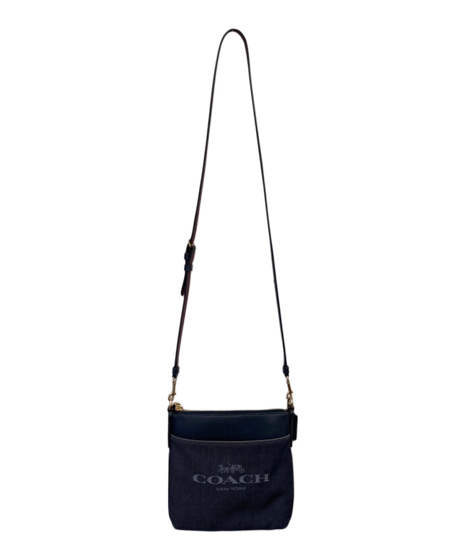 中古・古着通販】COACH (コーチ) ショルダーバッグ インディゴ