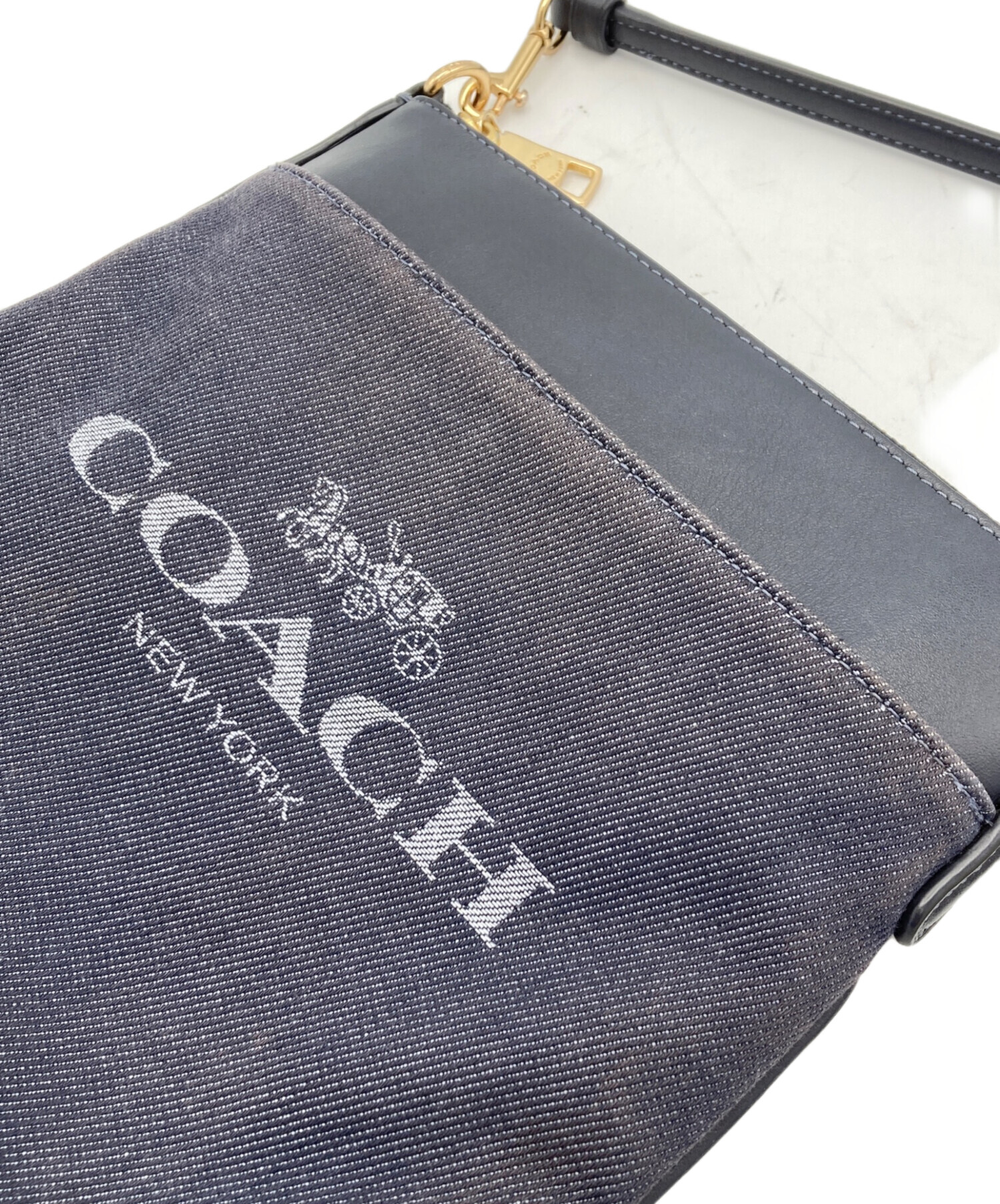 COACH コーチ ショルダーバッグ - インディゴ 【古着】【中古】 中古・古着通販】COACH (コーチ) ショルダーバッグ インディゴ