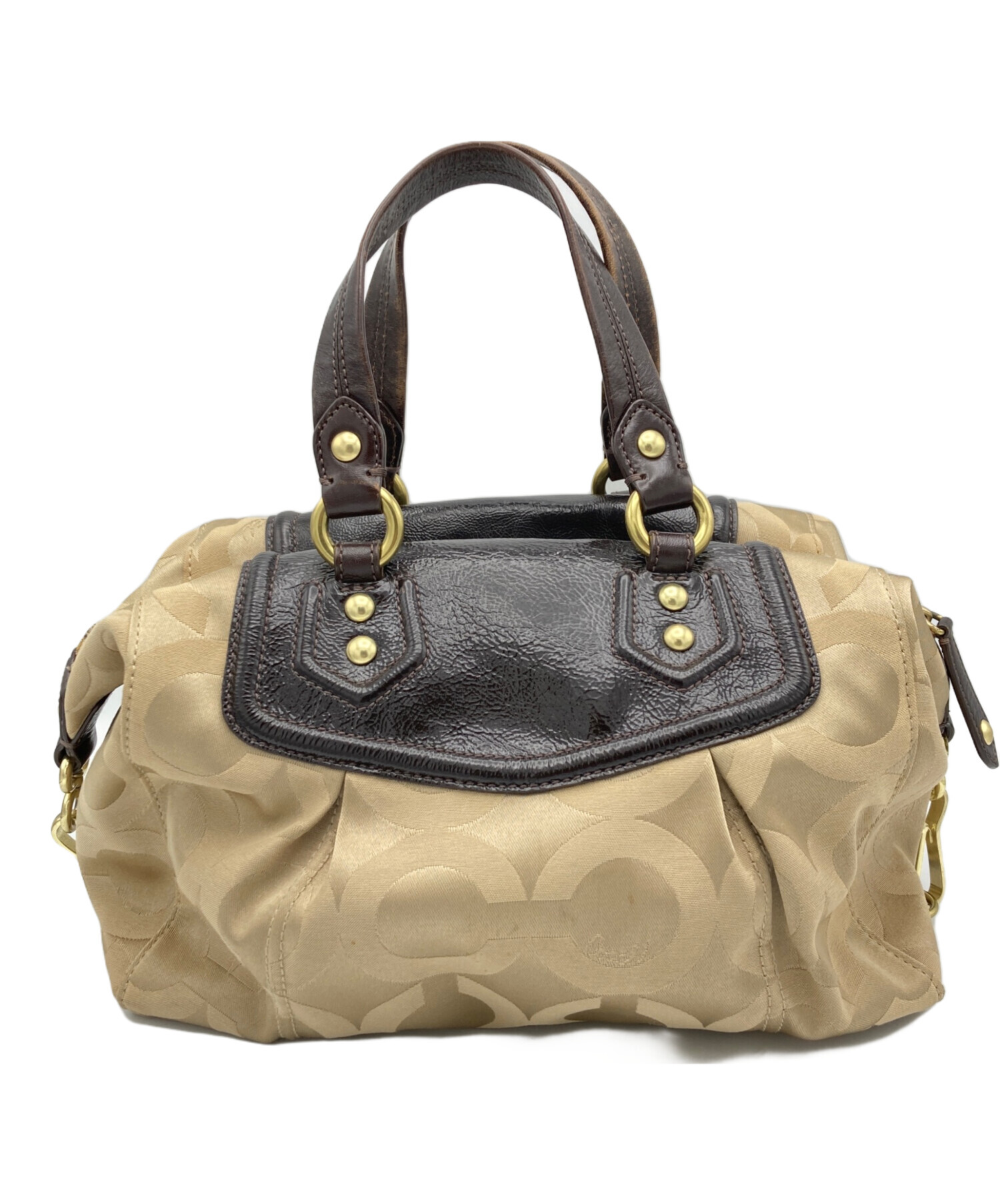 中古・古着通販】COACH (コーチ) Ashleyサッチェルバッグ ベージュ