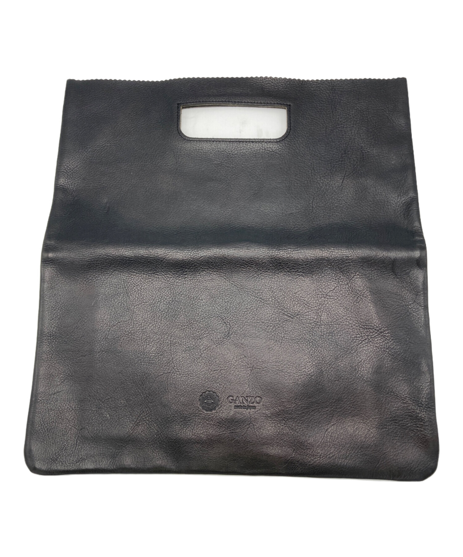 中古・古着通販】GANZO (ガンゾ) レザークラッチバッグ ブラック