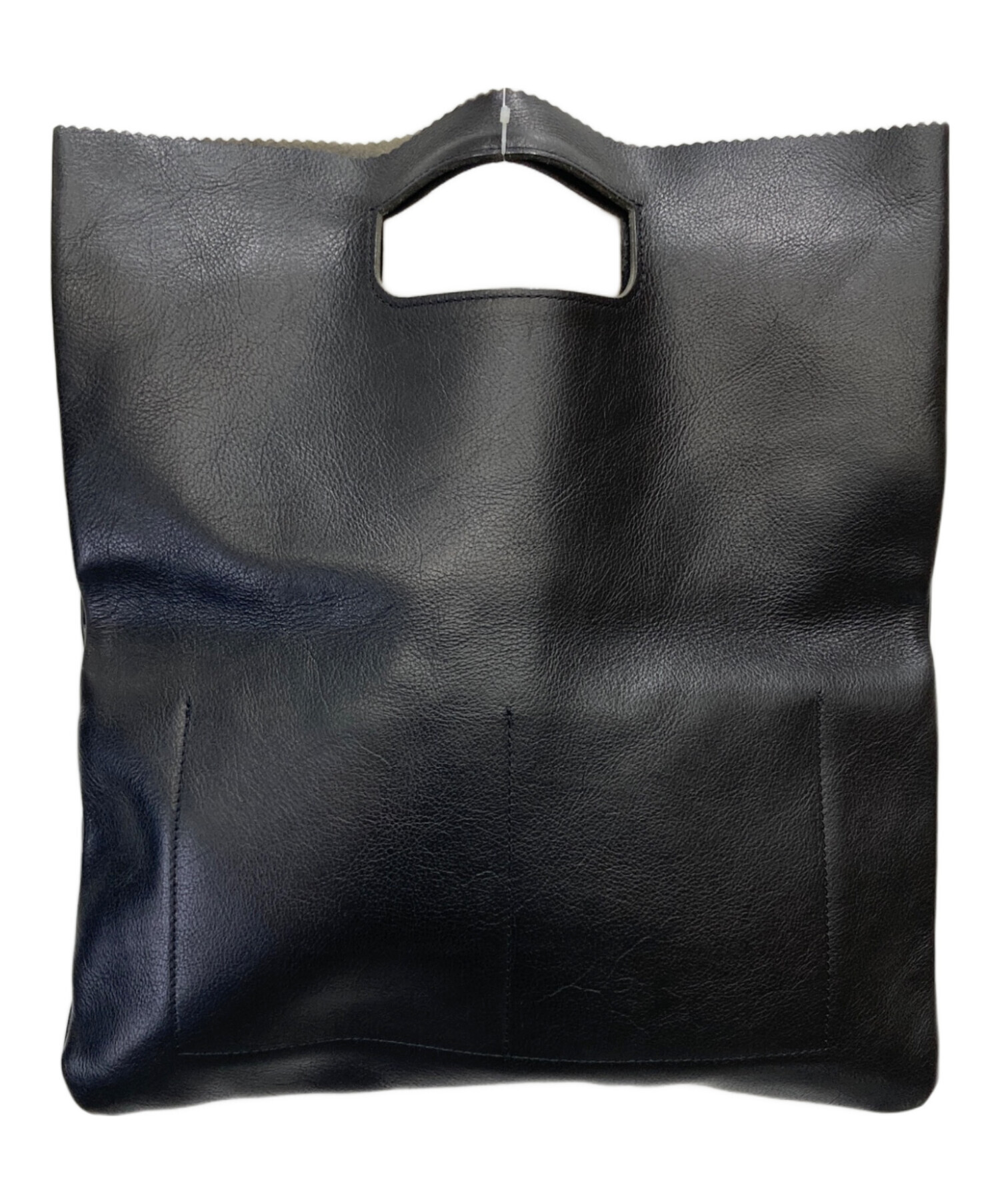 中古・古着通販】GANZO (ガンゾ) レザークラッチバッグ ブラック 中古・古着通販】GANZO (ガンゾ) レザークラッチバッグ ブラック