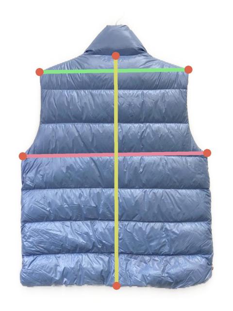 中古・古着通販】MONCLER (モンクレール) ダウンベスト ブルー サイズ
