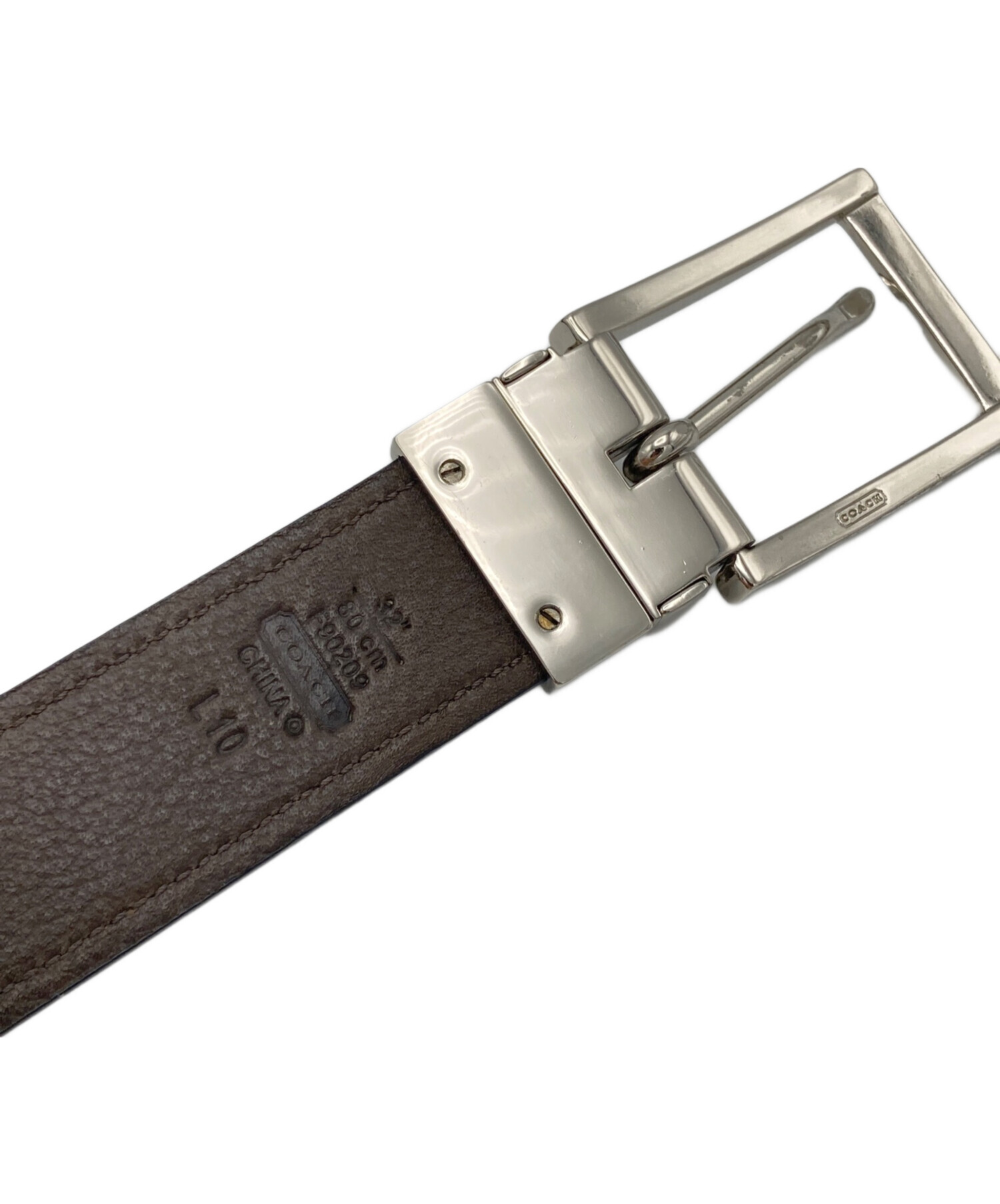 中古・古着通販】COACH (コーチ) レザーベルト ブラック｜ブランド