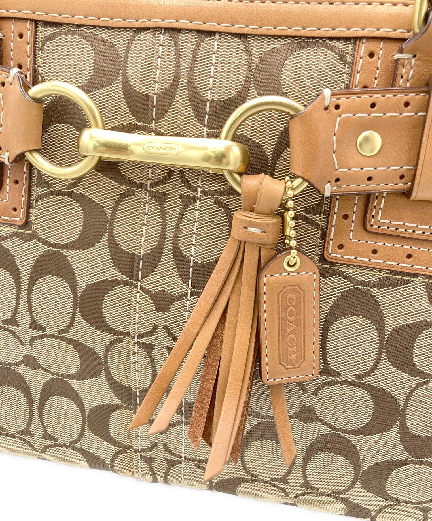 中古・古着通販】COACH (コーチ) ハンドバッグ ブラウン｜ブランド