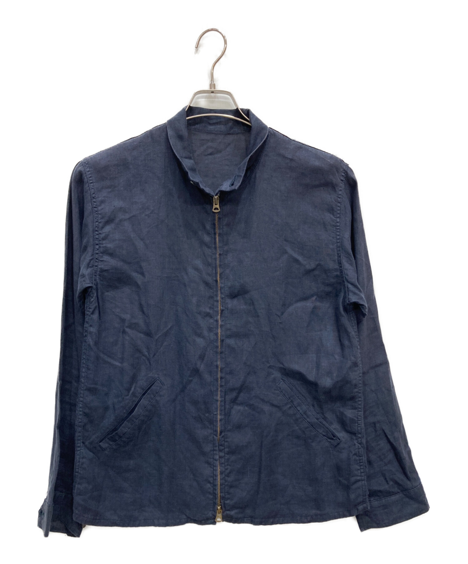 中古・古着通販】ARBRE (アルブル) リネンジャケット ネイビー サイズ
