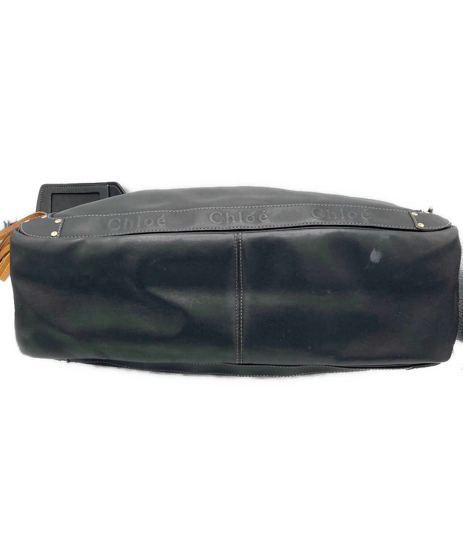 中古・古着通販】Chloe (クロエ) レザーハンドバッグ ブラック