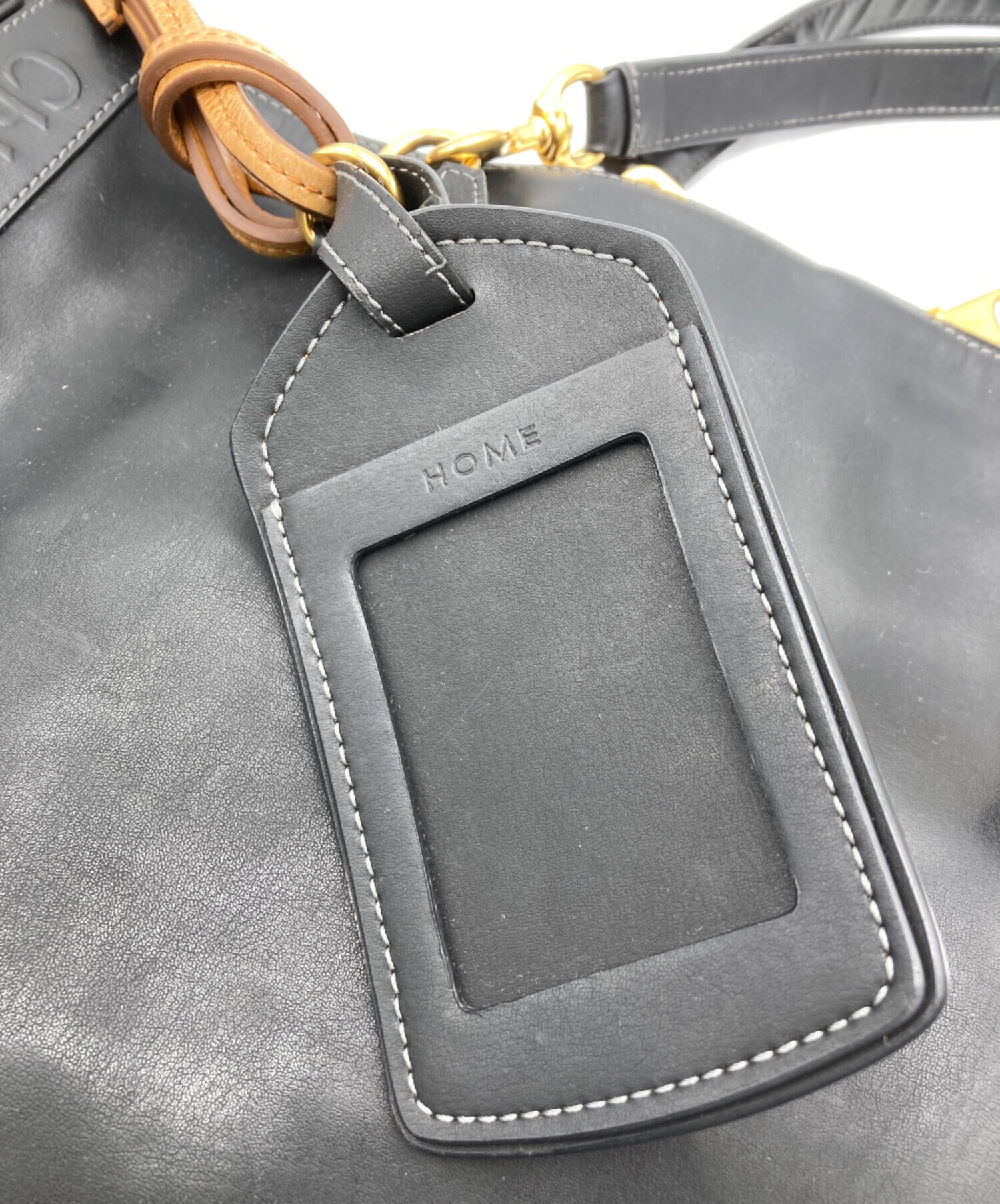 中古・古着通販】Chloe (クロエ) レザーハンドバッグ ブラック