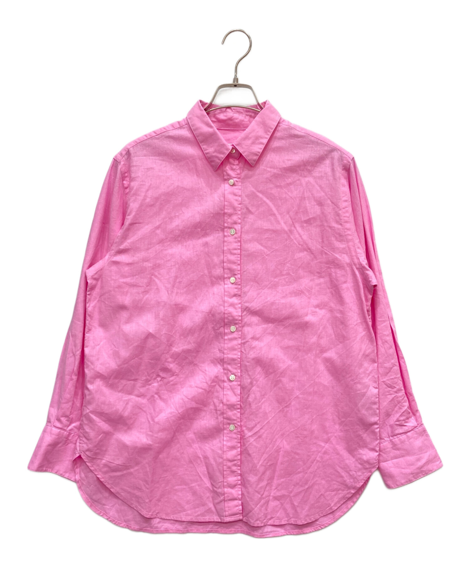 SLOBE IENA オーバーサイズシャツ　ピンク 中古・古着通販】SLOBE IENA (スローブ イエナ) 綿麻レギュラーシャツ