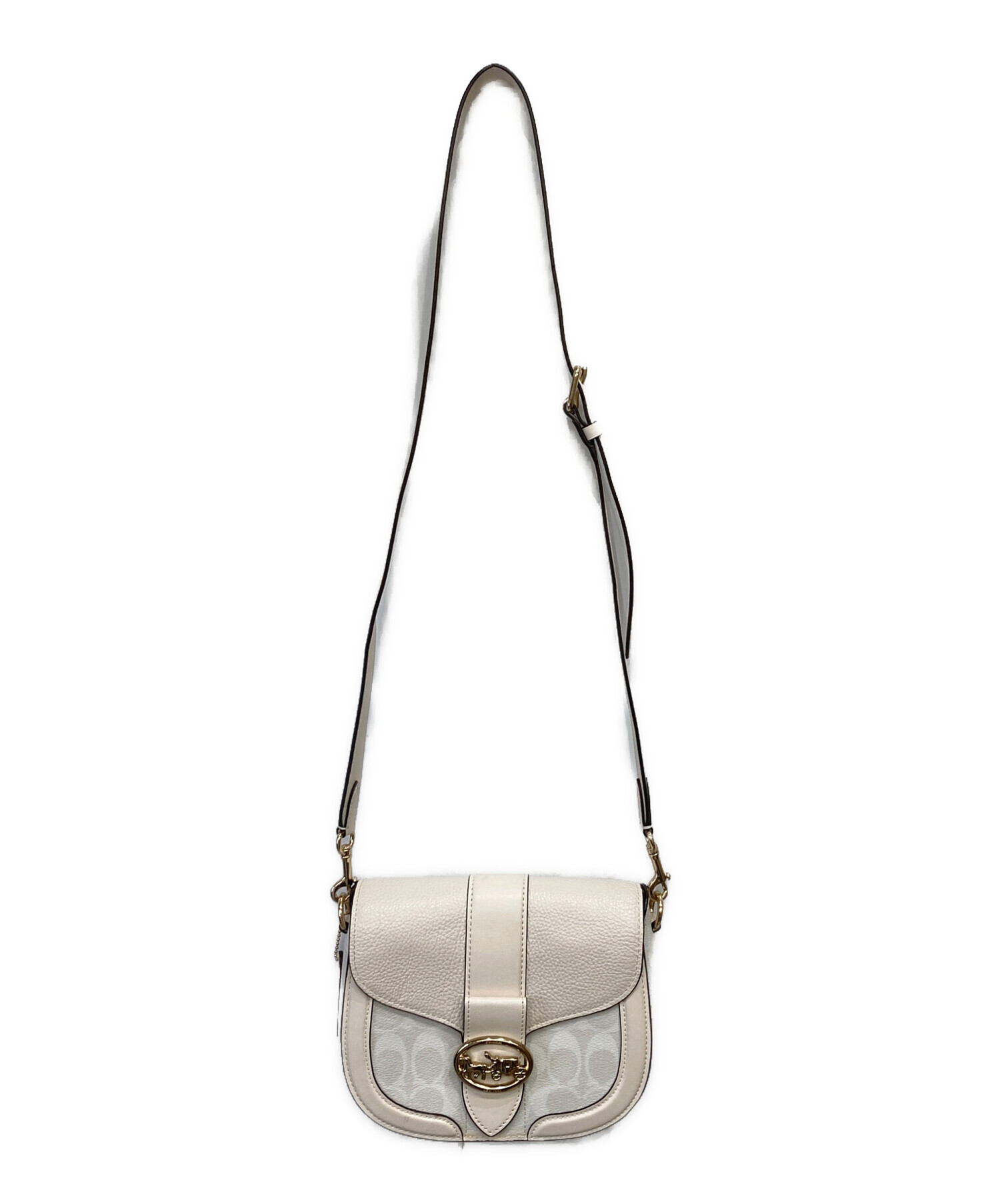 中古・古着通販】COACH (コーチ) ショルダーバッグ ベージュ｜ブランド 