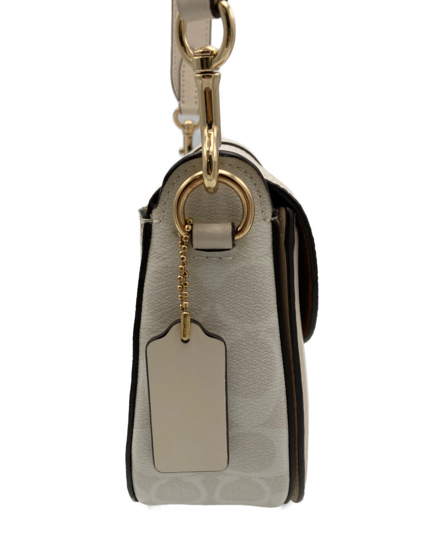 中古・古着通販】COACH (コーチ) ショルダーバッグ ベージュ｜ブランド 