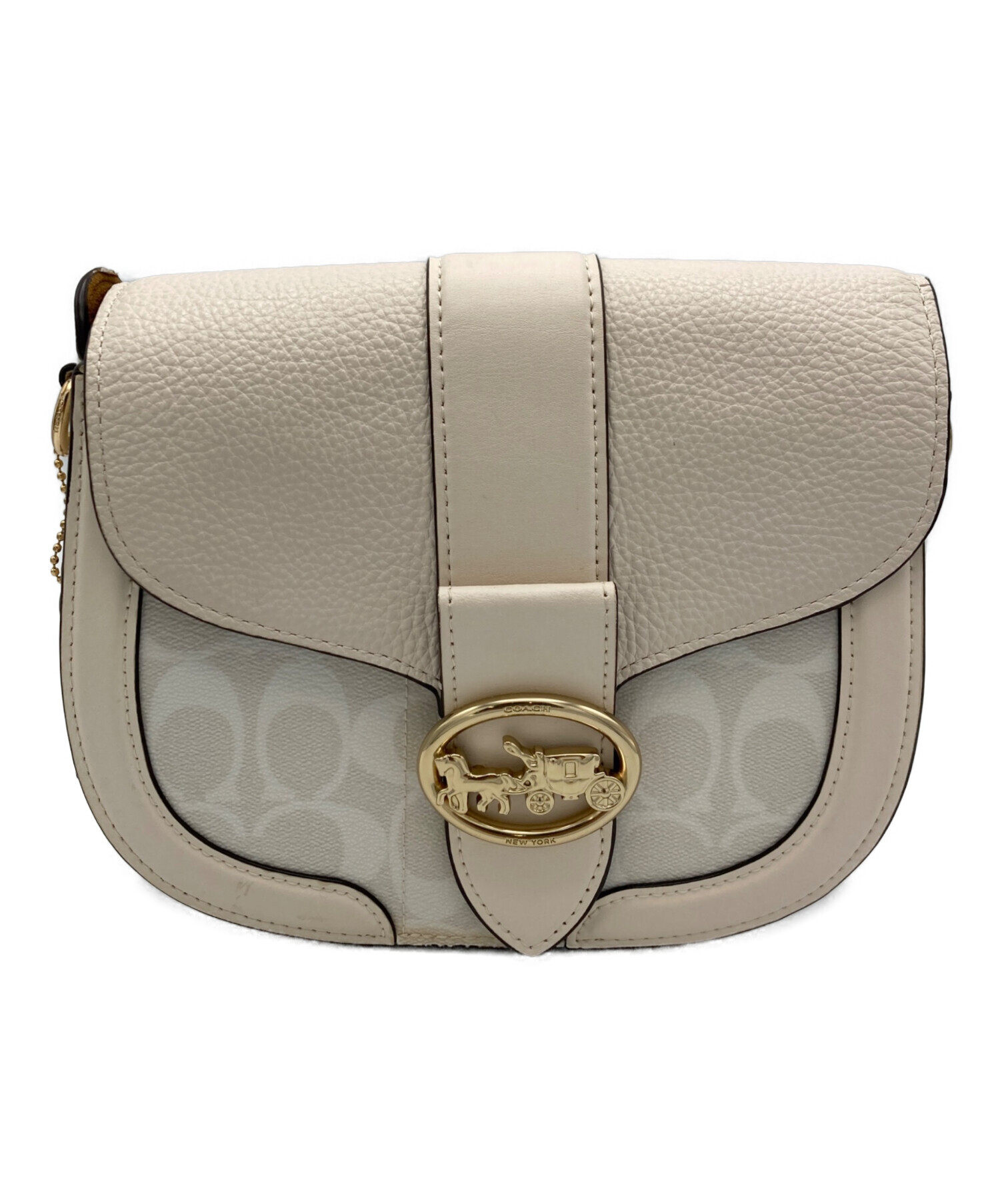 中古・古着通販】COACH (コーチ) ショルダーバッグ ベージュ｜ブランド 