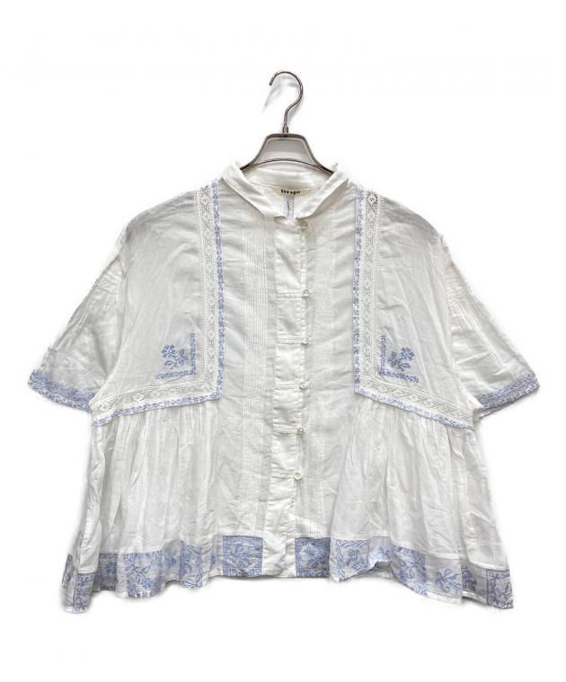 中古・古着通販】tumugu (ツムグ) カディコットンブラウス ホワイト 