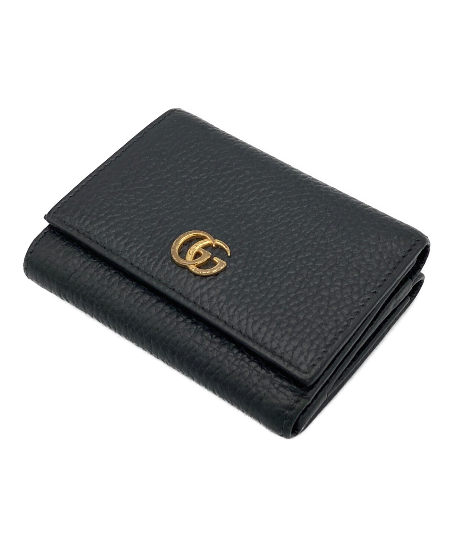 GUCCI三つ折り財布【早く売りたいです】 中古・古着通販】GUCCI (グッチ) 3つ折り財布 ブラック｜ブランド
