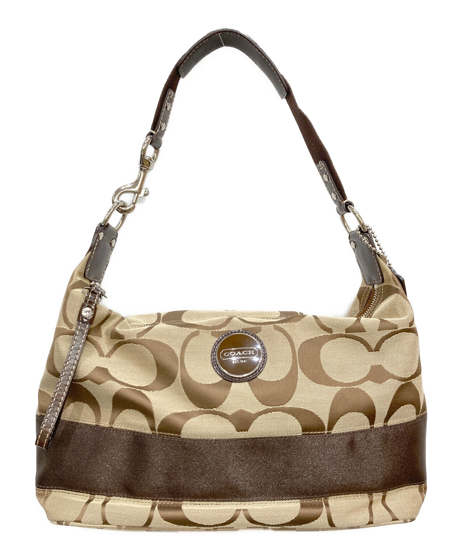 中古・古着通販】COACH (コーチ) シグネチャーワンショルダーバッグ