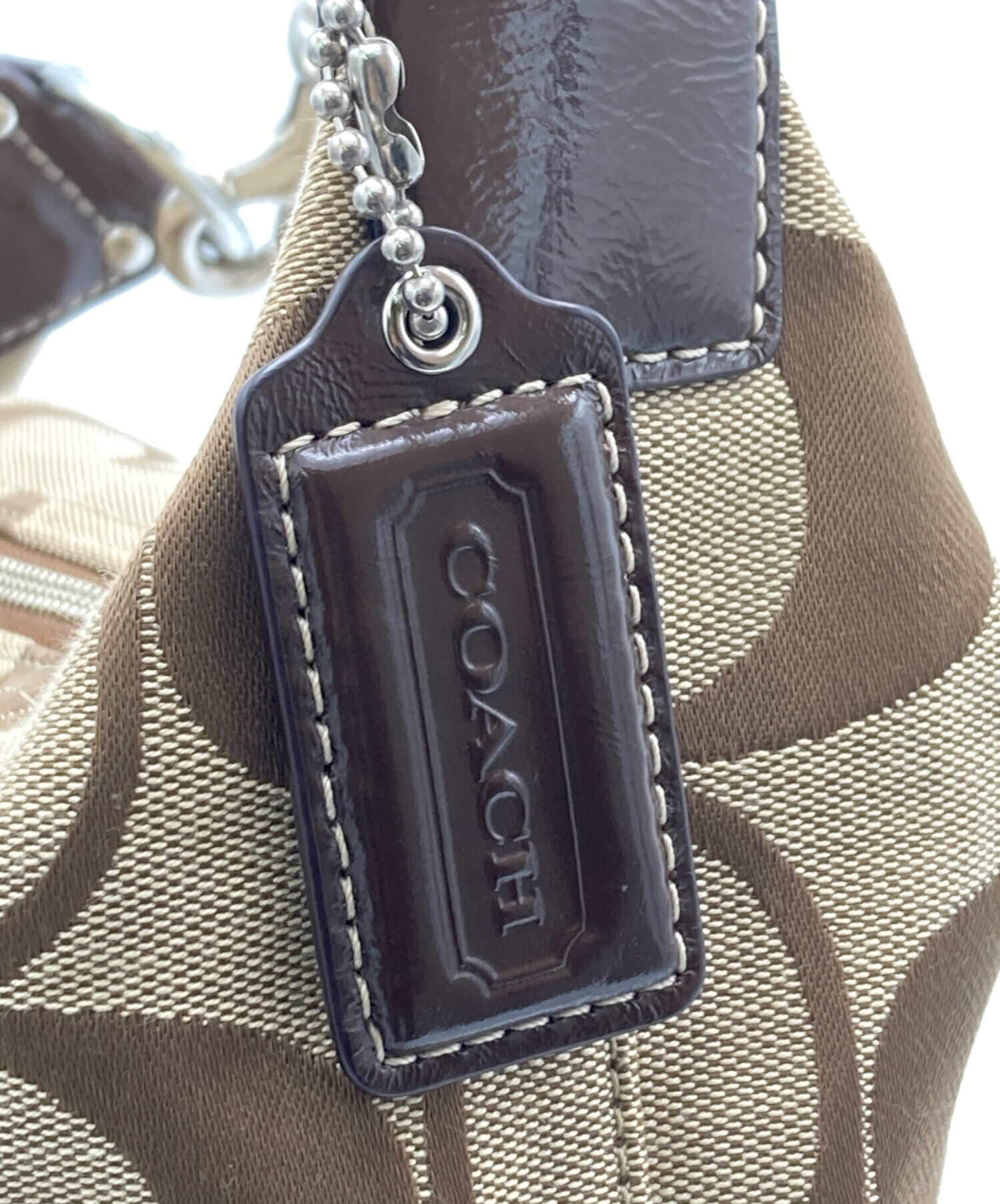 中古・古着通販】COACH (コーチ) シグネチャーワンショルダーバッグ