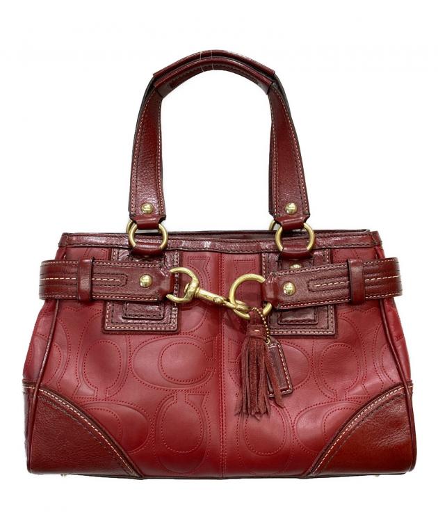 中古・古着通販】COACH (コーチ) ハンドバッグ レッド｜ブランド・古着