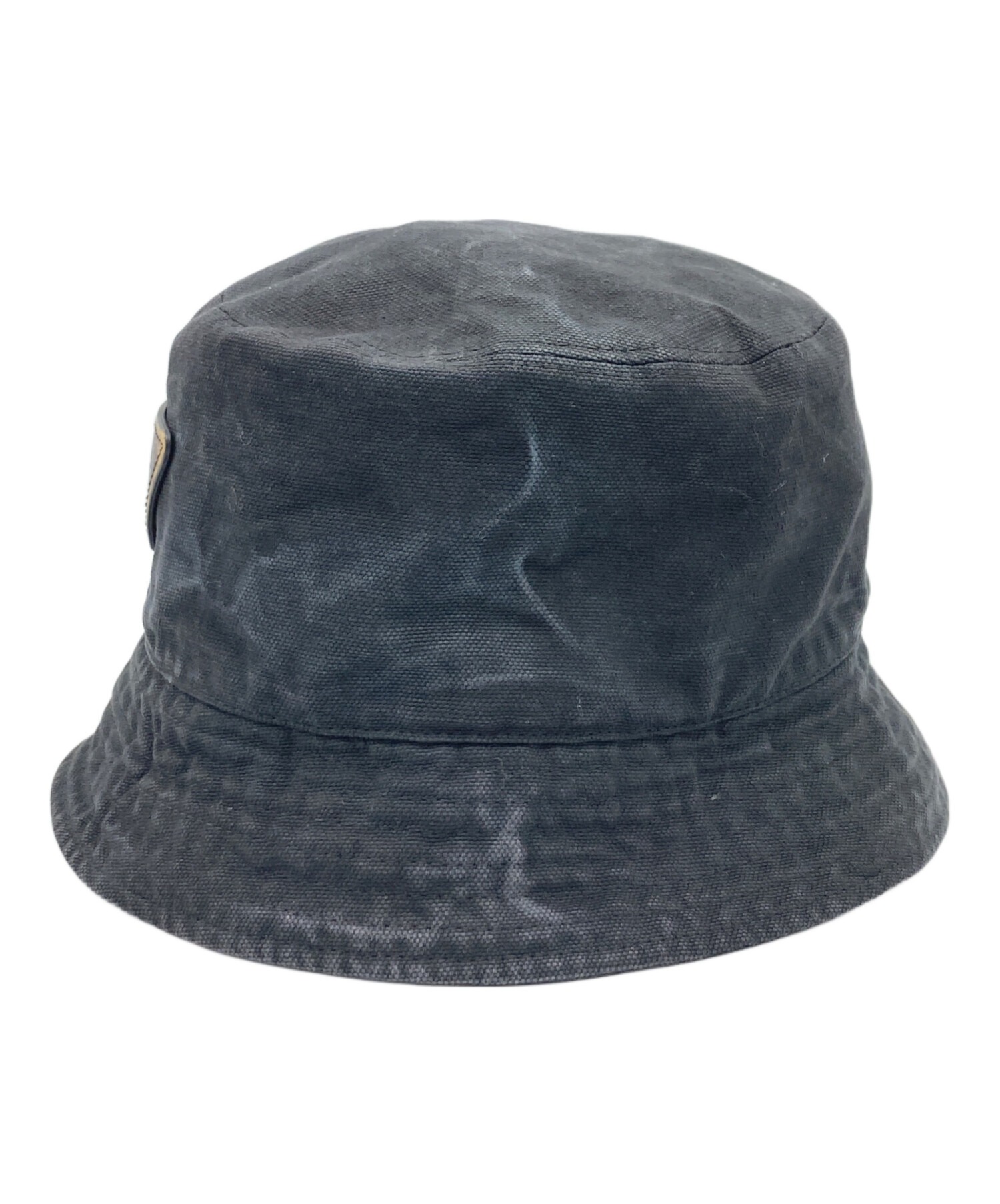 PRADAプラダ★イタリア製ネイビー バケットハットUSED 中古・古着通販】PRADA (プラダ) ヴィンテージ加工ロゴコットン