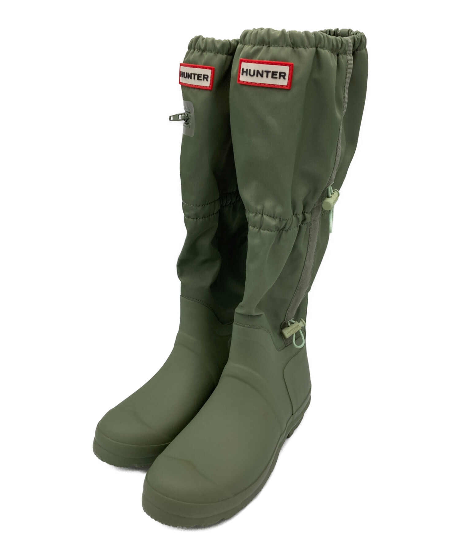 HUNTER レインブーツ(中古) 中古・古着通販】HUNTER (ハンター) レインブーツ カーキ サイズ:23cm