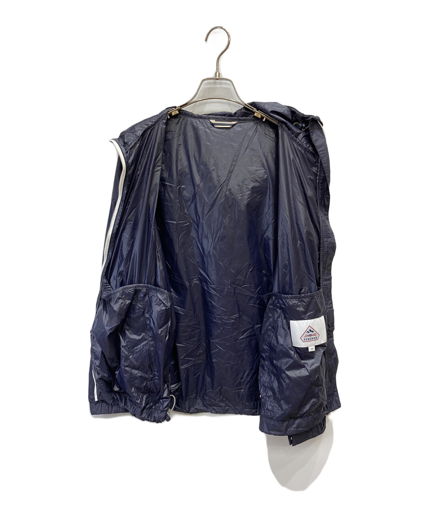 Pyrenex ナイロンジャケット　SEA SIDE ネイビー　左肩ロゴ 中古・古着通販】Pyrenex (ピレネックス) ナイロンパーカー ネイビー