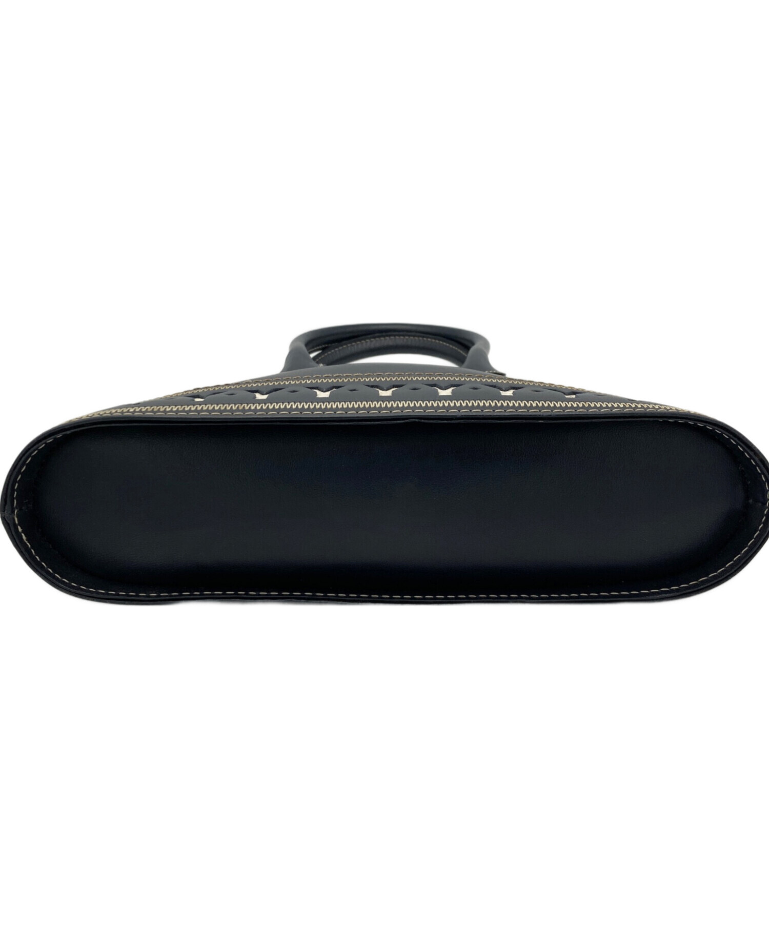 YVES SAINT LAURENT Yライン ハンドバッグ ネイビー 中古・古着通販】Yves Saint Laurent (イヴサンローラン) Yカット