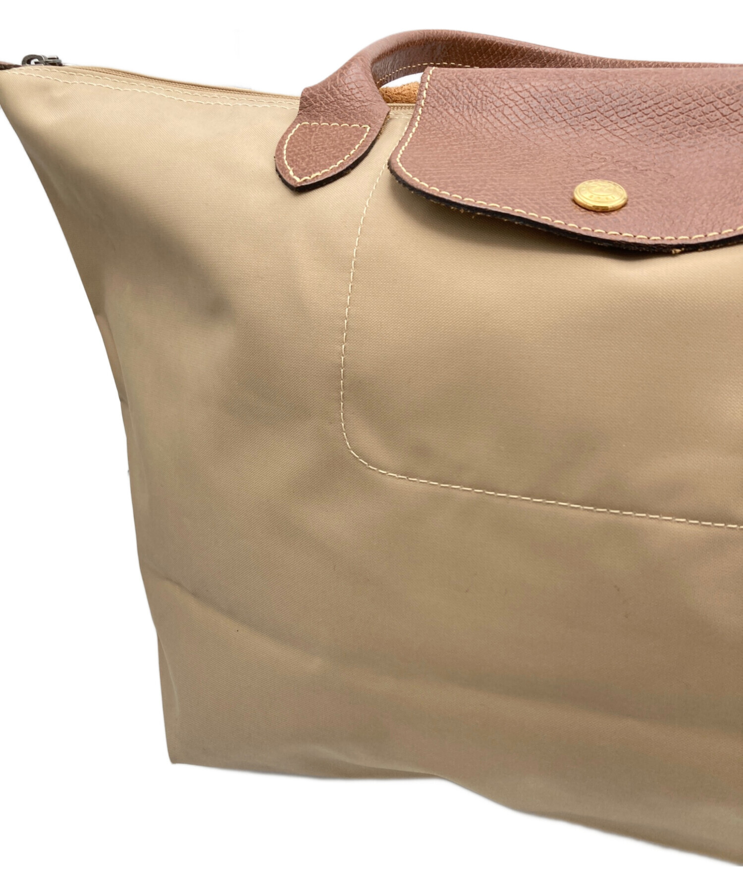 【中古美品】LONGCHAMP ルプリアージュ ベージュ L 中古・古着通販】LONGCHAMP (ロンシャン) ルプリアージュ M トート
