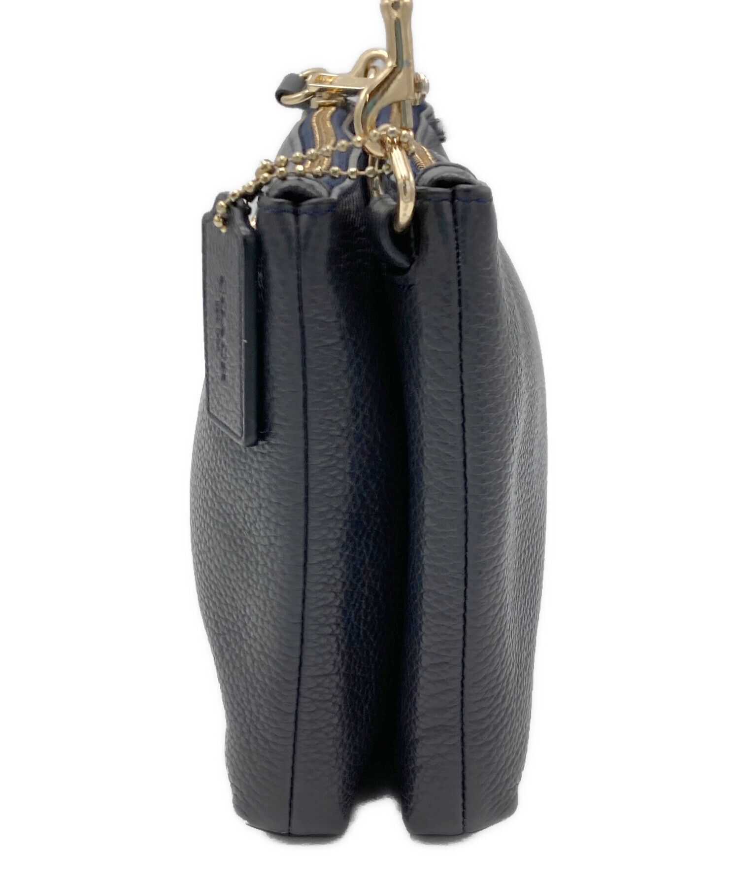 COACH ネイビー ショルダーバッグ 中古・古着通販】COACH (コーチ) レイラ クロスボディショルダーバッグ