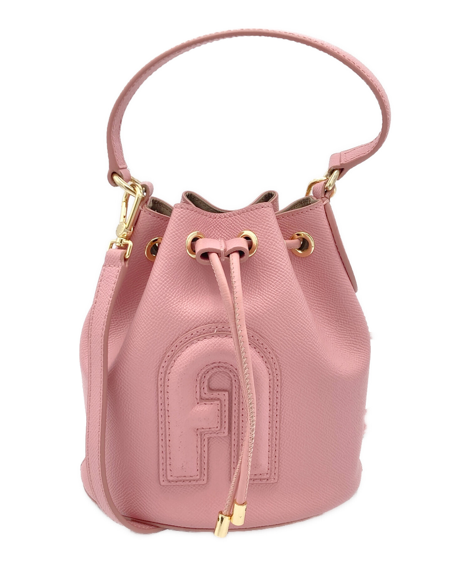 【美品】FURLA クリオ バケットバッグ ピンク ※訳あり 中古・古着通販】FURLA (フルラ) クリオ バケットバッグ ピンク