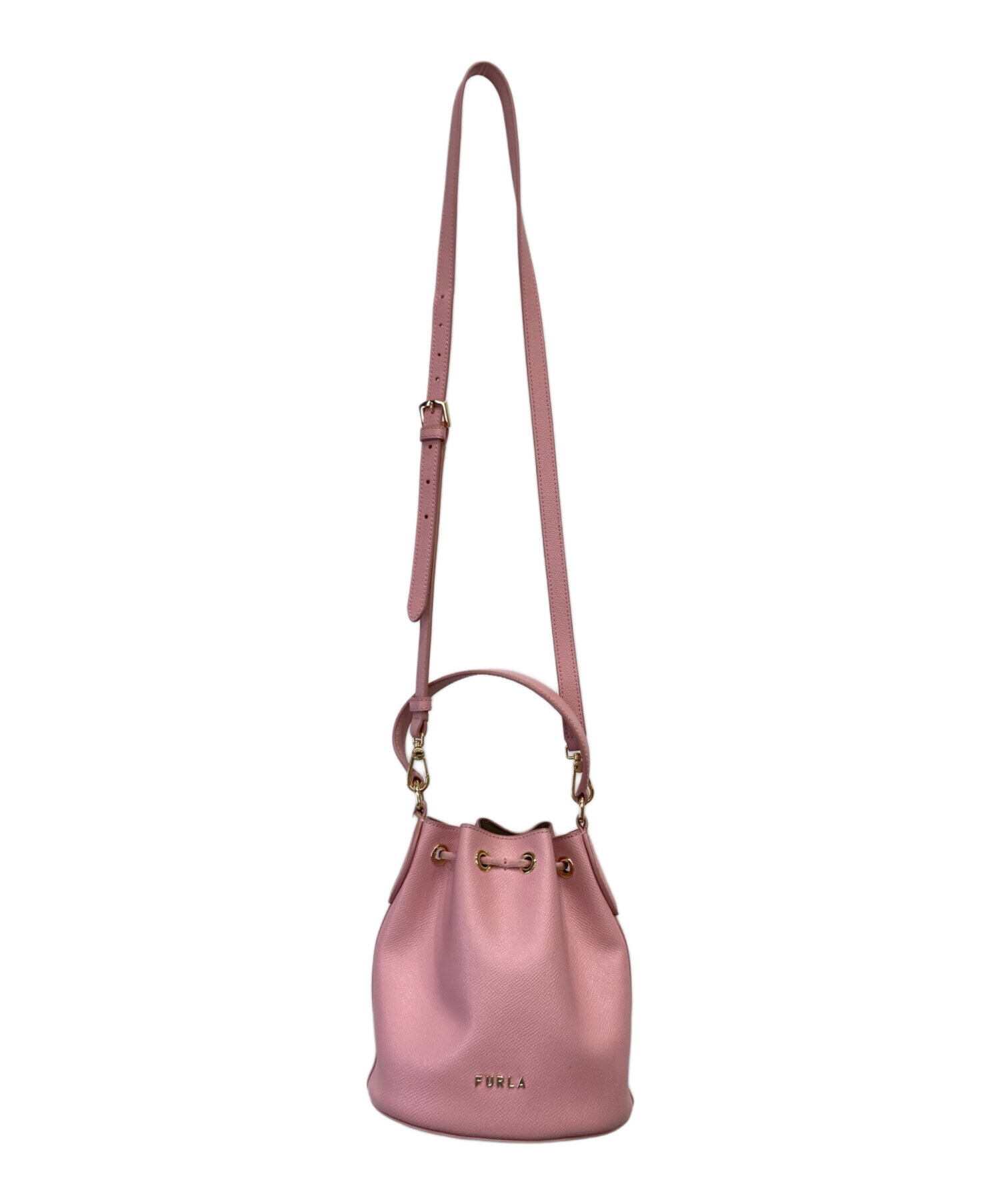 【美品】FURLA クリオ バケットバッグ ピンク ※訳あり 中古・古着通販】FURLA (フルラ) クリオ バケットバッグ ピンク