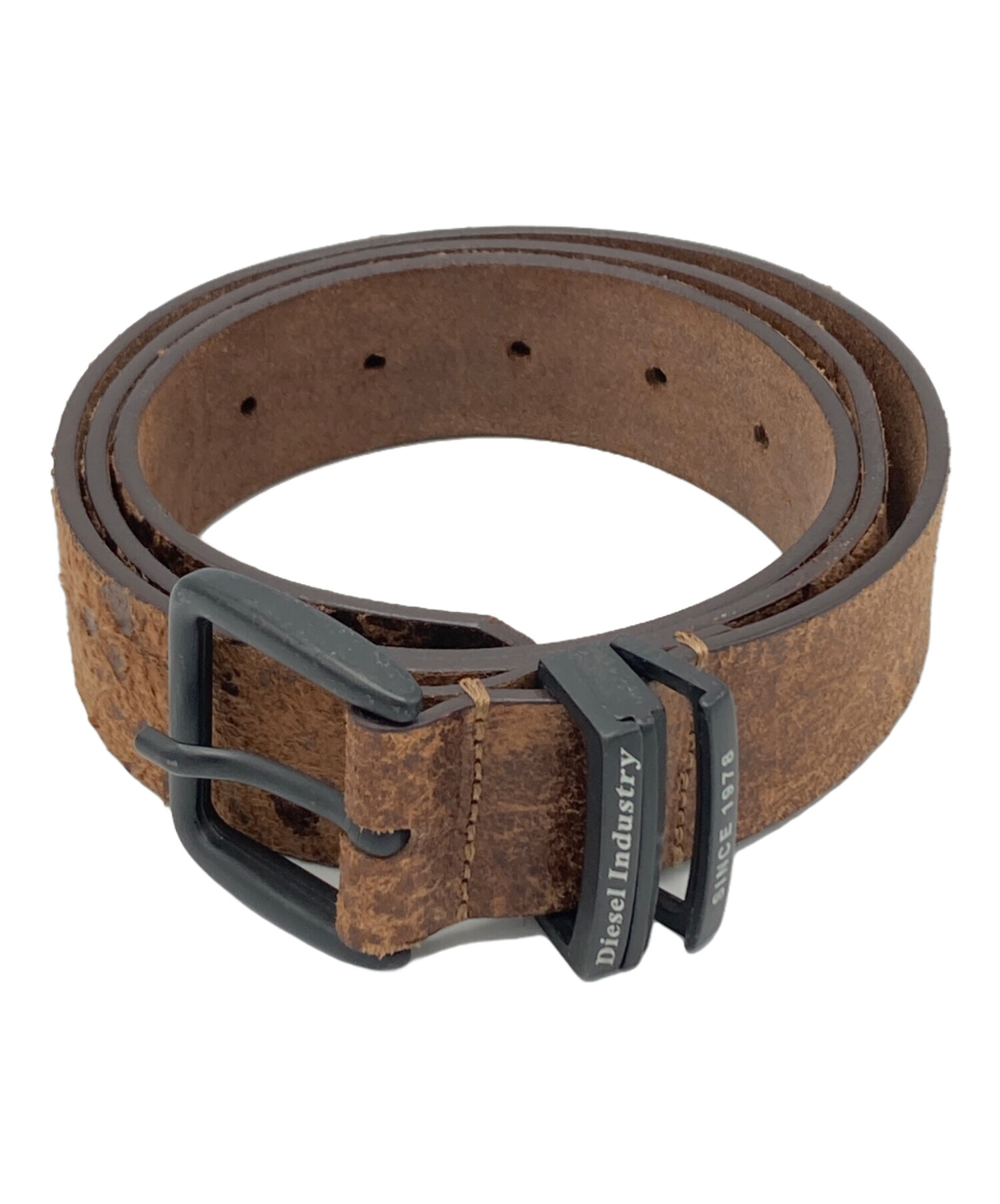 DIESEL ブラウン　ベルト 95/38 中古・古着通販】DIESEL (ディーゼル) レザーベルト ブラウン サイズ