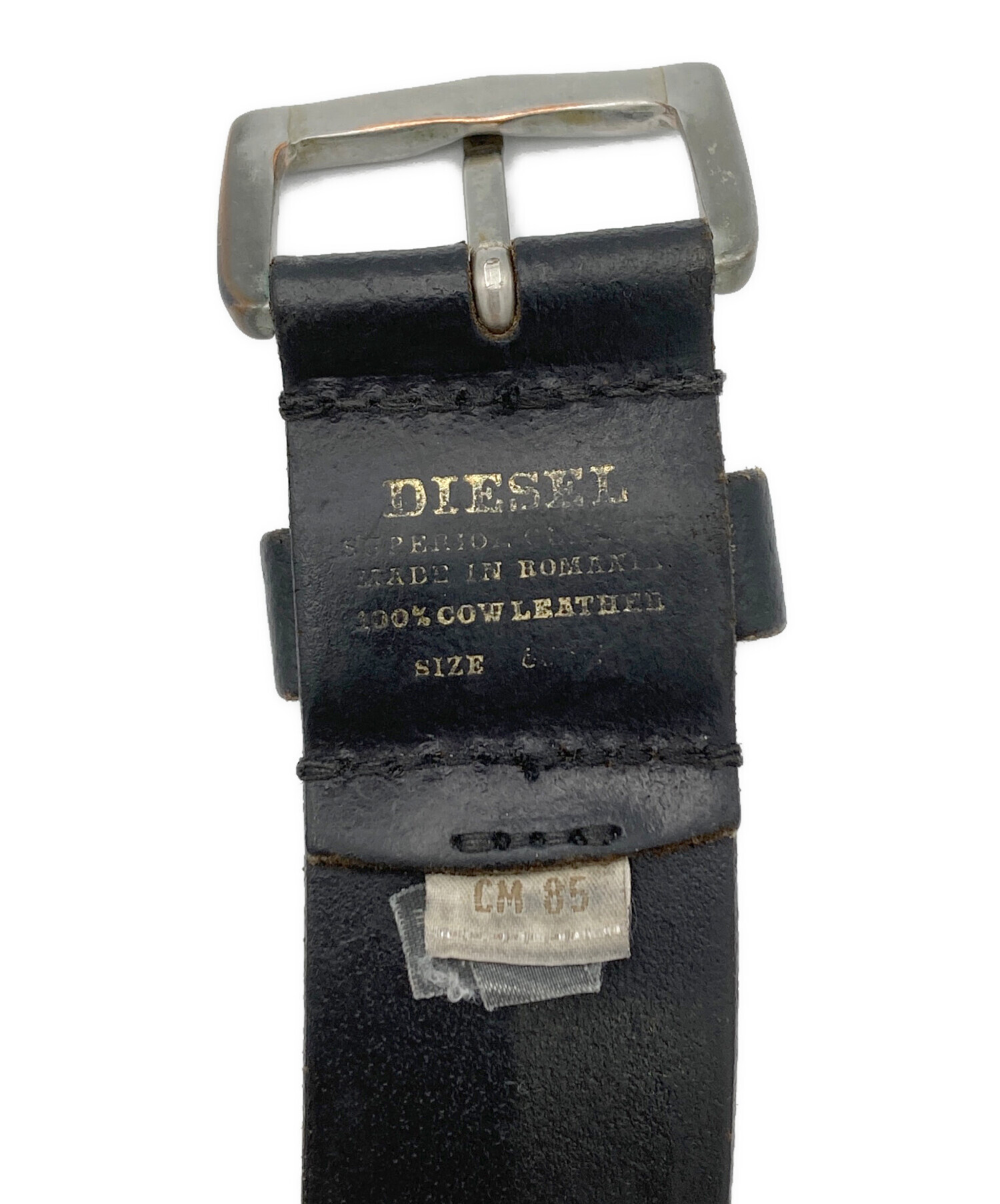 中古・古着通販】DIESEL (ディーゼル) レザーベルト ブラック サイズ