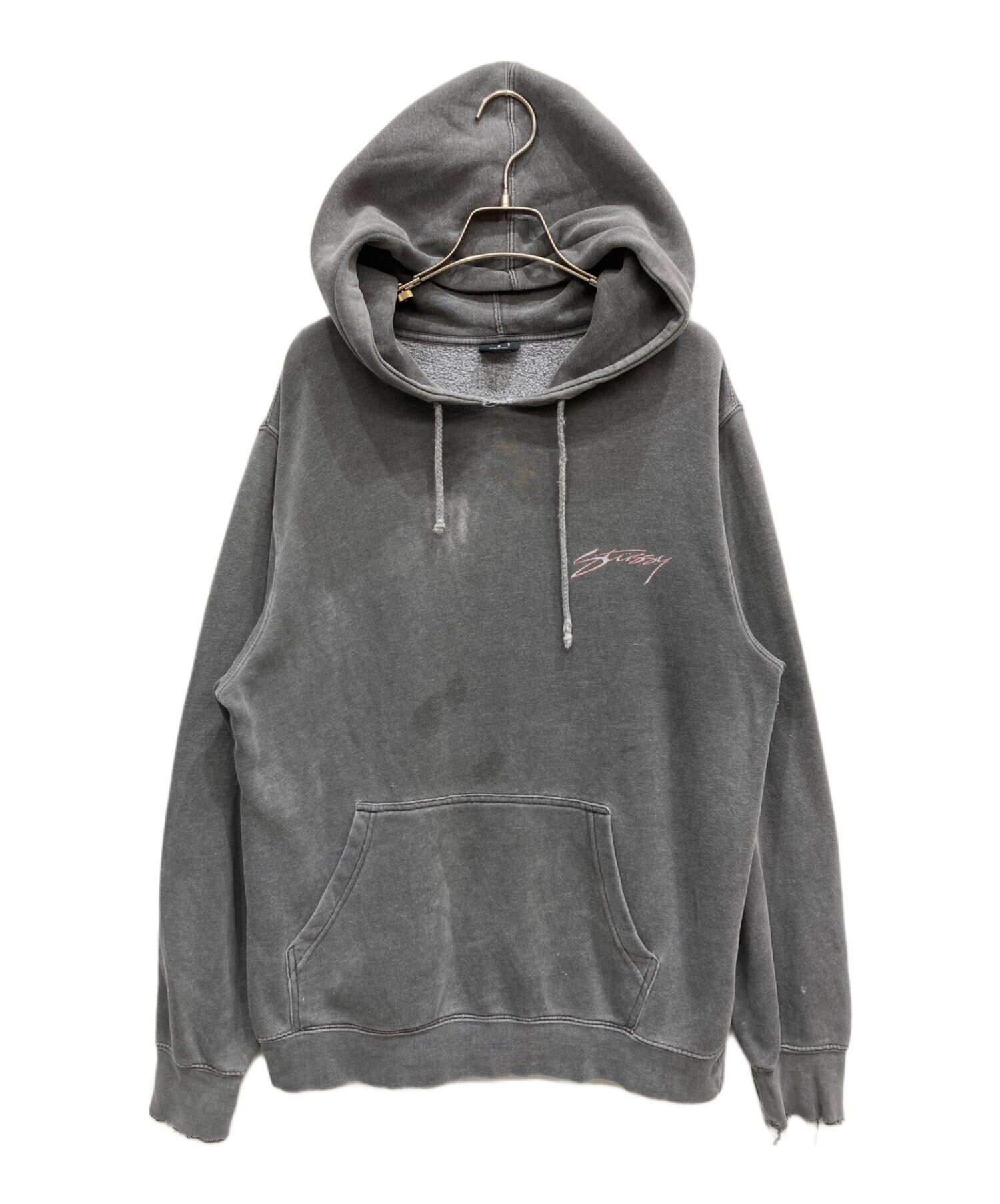 中古・古着通販】stussy (ステューシー) ロゴパーカー グレー サイズ:s