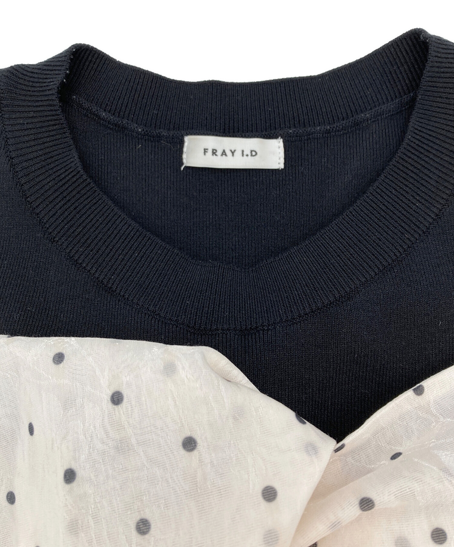 中古・古着通販】FRAY ID (フレイ アイディー) ニットコンビペプラム